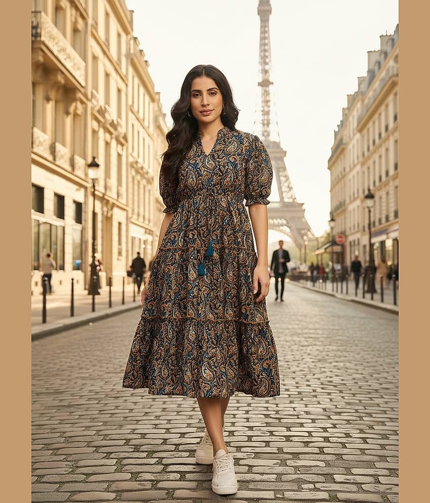 RAIYANI FASHION Women Crepe Printed Anarkali Kurti ( Yellow ) - Kurtis, Tunics | Buy online on ZillyBuy