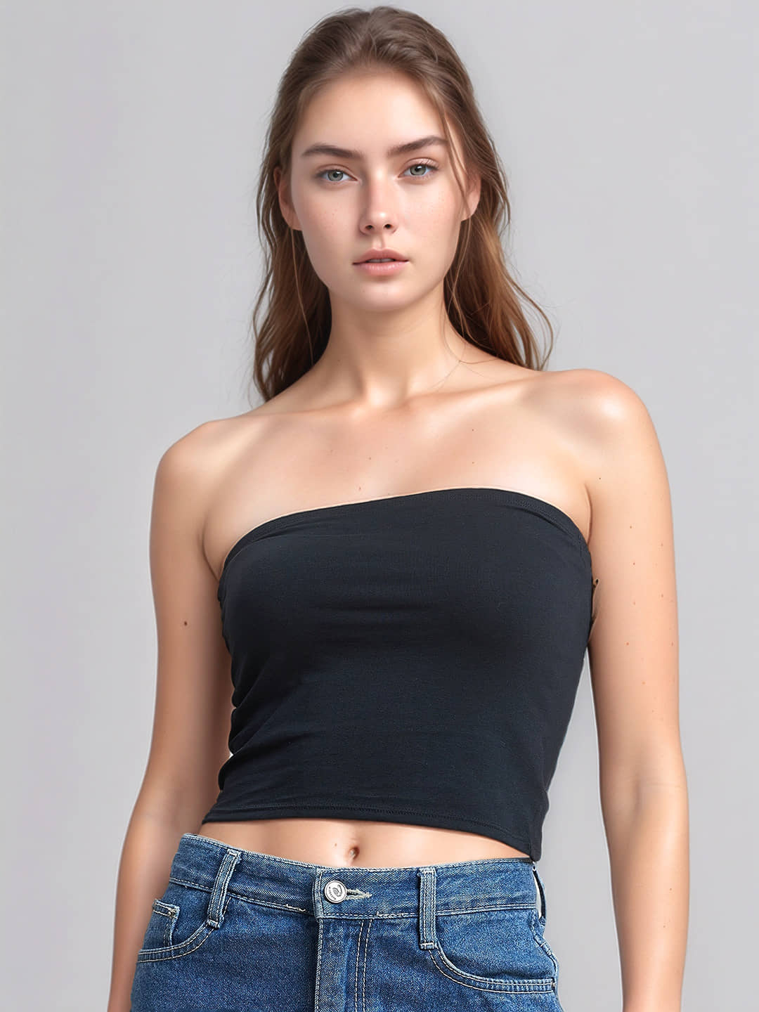 98 Degree North Women's Cotton Tube Top ( Black )