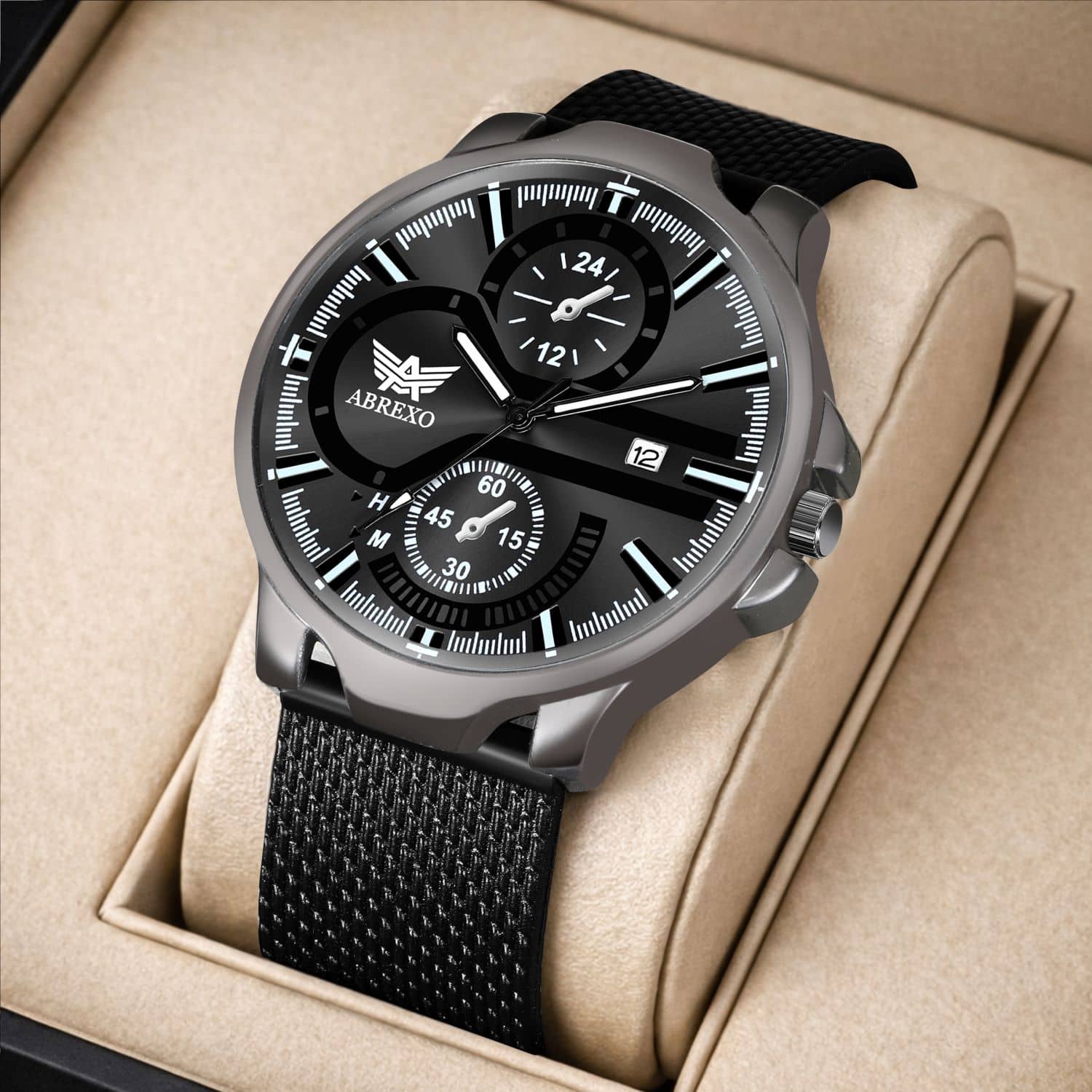 Abrexo Black Resin Analog Men's Watch