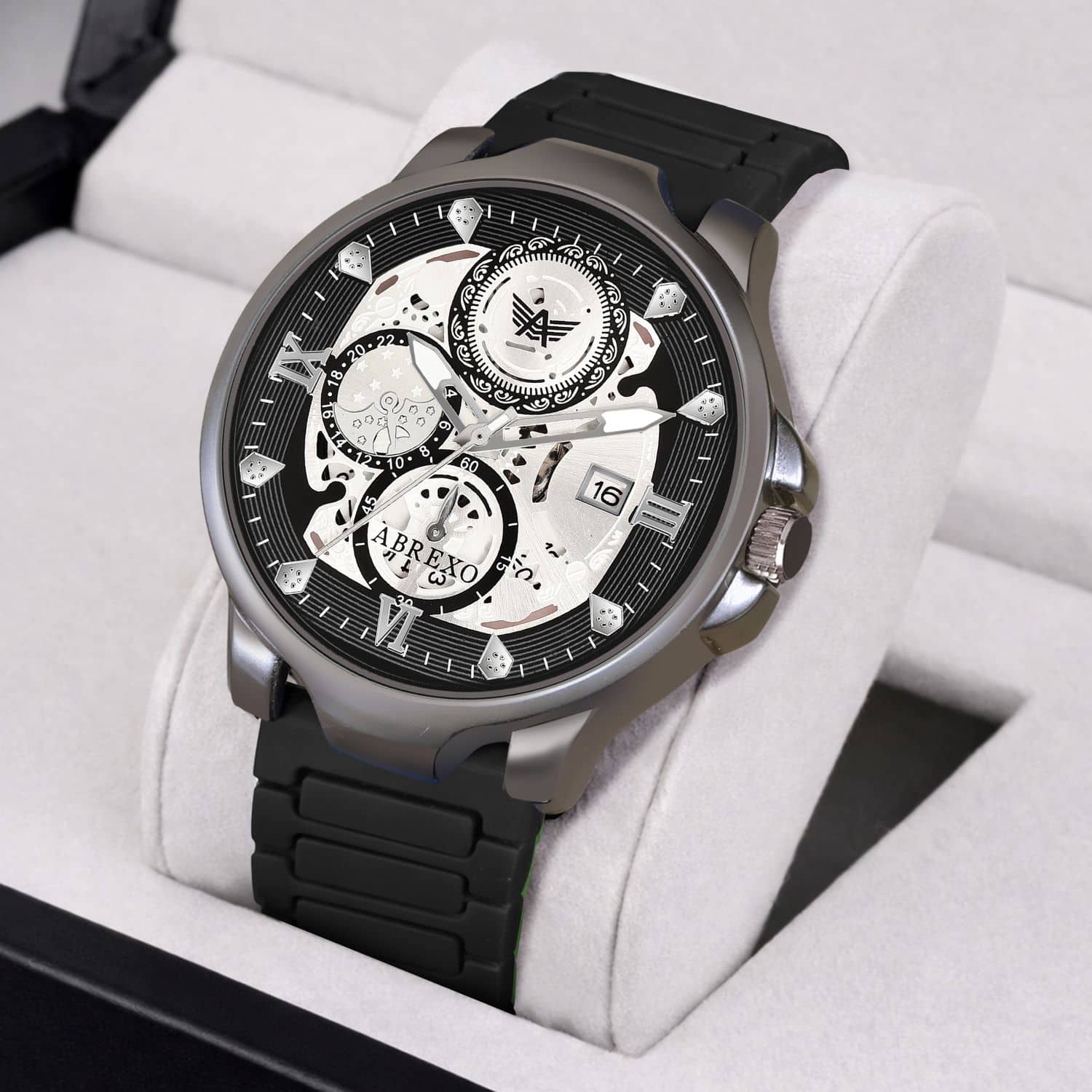 Abrexo Black Silicon Analog Men's Watch