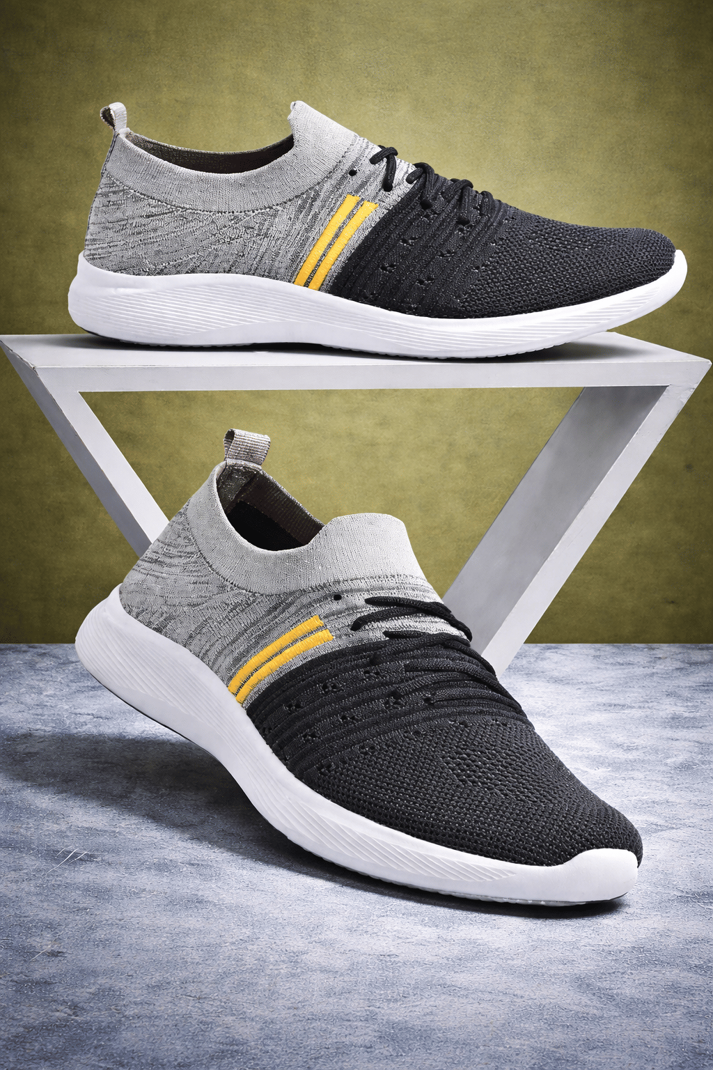 Clymb Dark Grey Men's Sports Running Shoes - Sports Shoes | Buy online on ZillyBuy