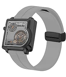 DoubleRun Light Grey Silicon Chronograph Men's Watch