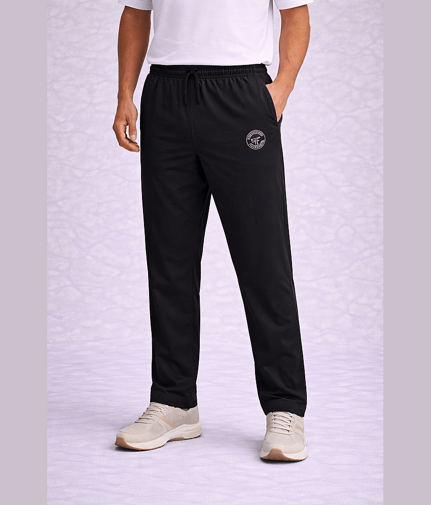 FEVERFEW Black Polyester Men's Trackpants ( Pack of 1 ) - Track Pants | Buy online on ZillyBuy
