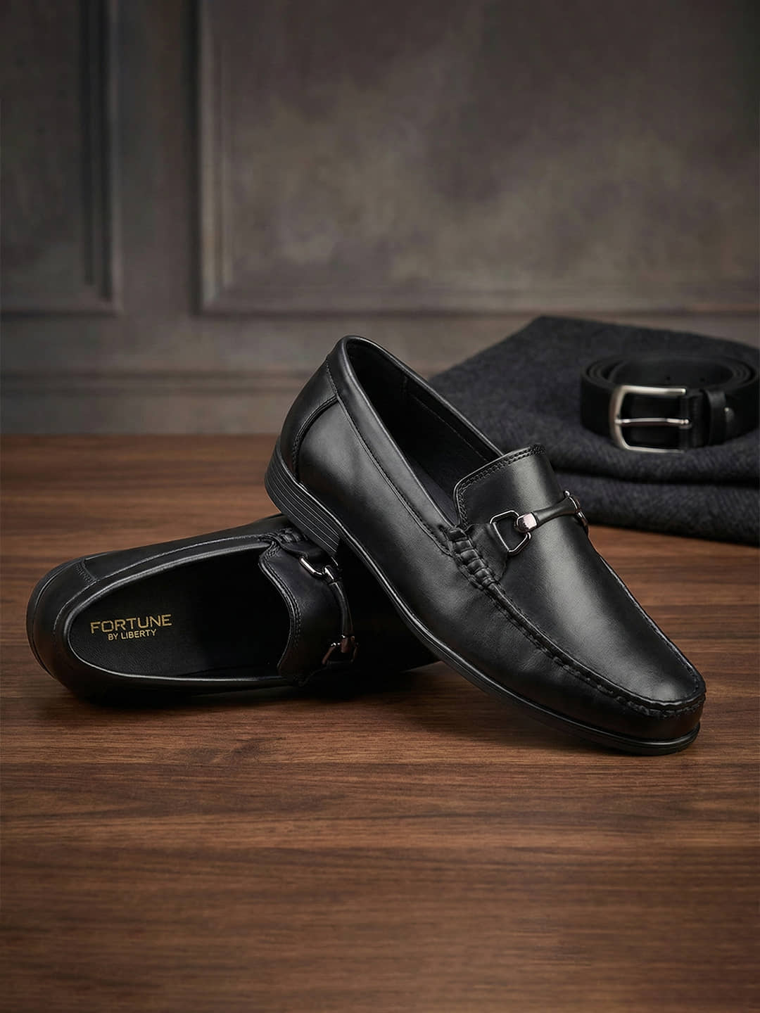 Liberty Black Men's Slip on Shoes - Formal Shoes | Buy online on ZillyBuy