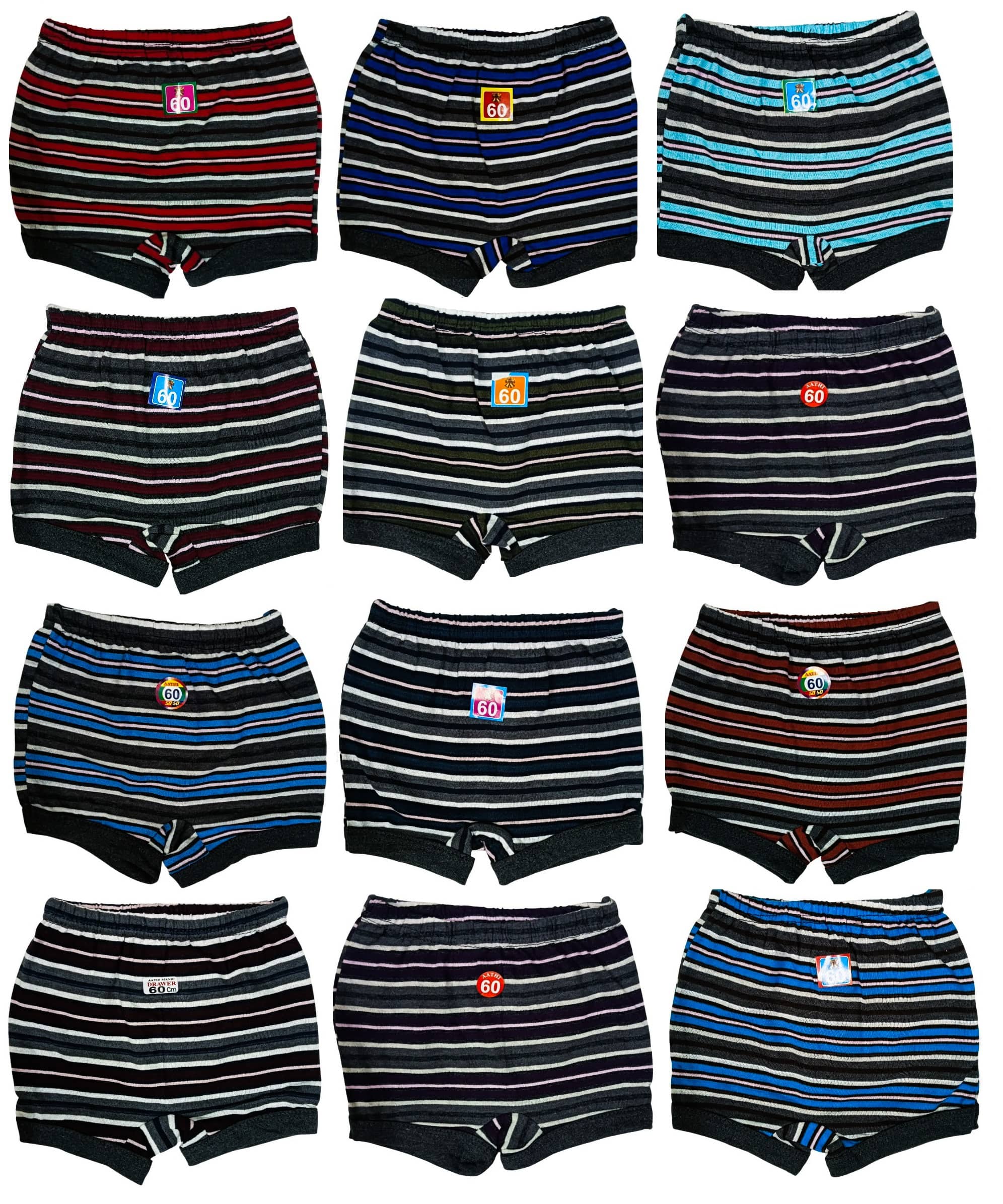 MRB Pack of 12 Boys Cotton Blend Briefs ( Multicolor ) - Nightwear & Loungewear | Buy online on ZillyBuy
