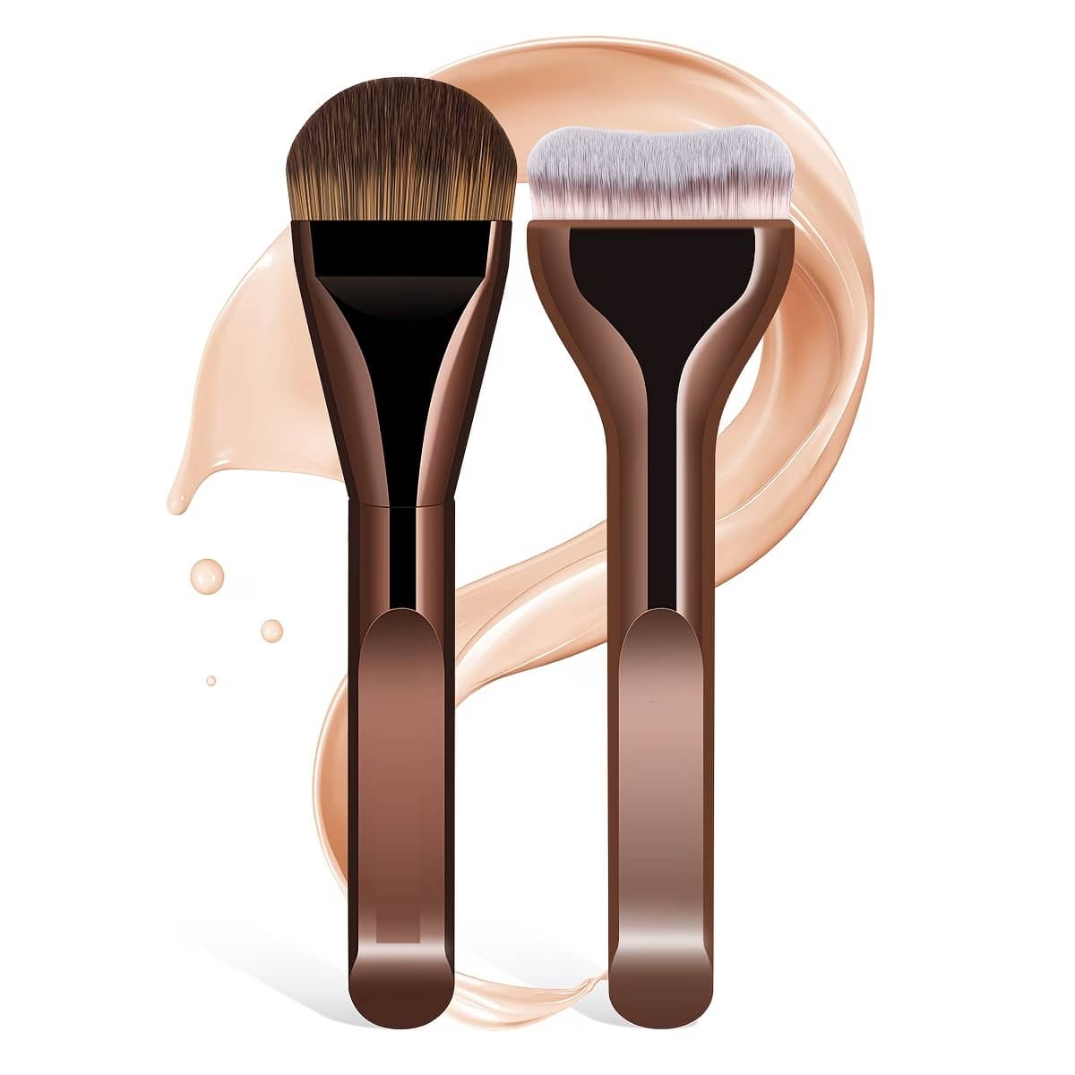 Facejewel Foundation Brush,Concealer Brush 2 Pcs 100 g