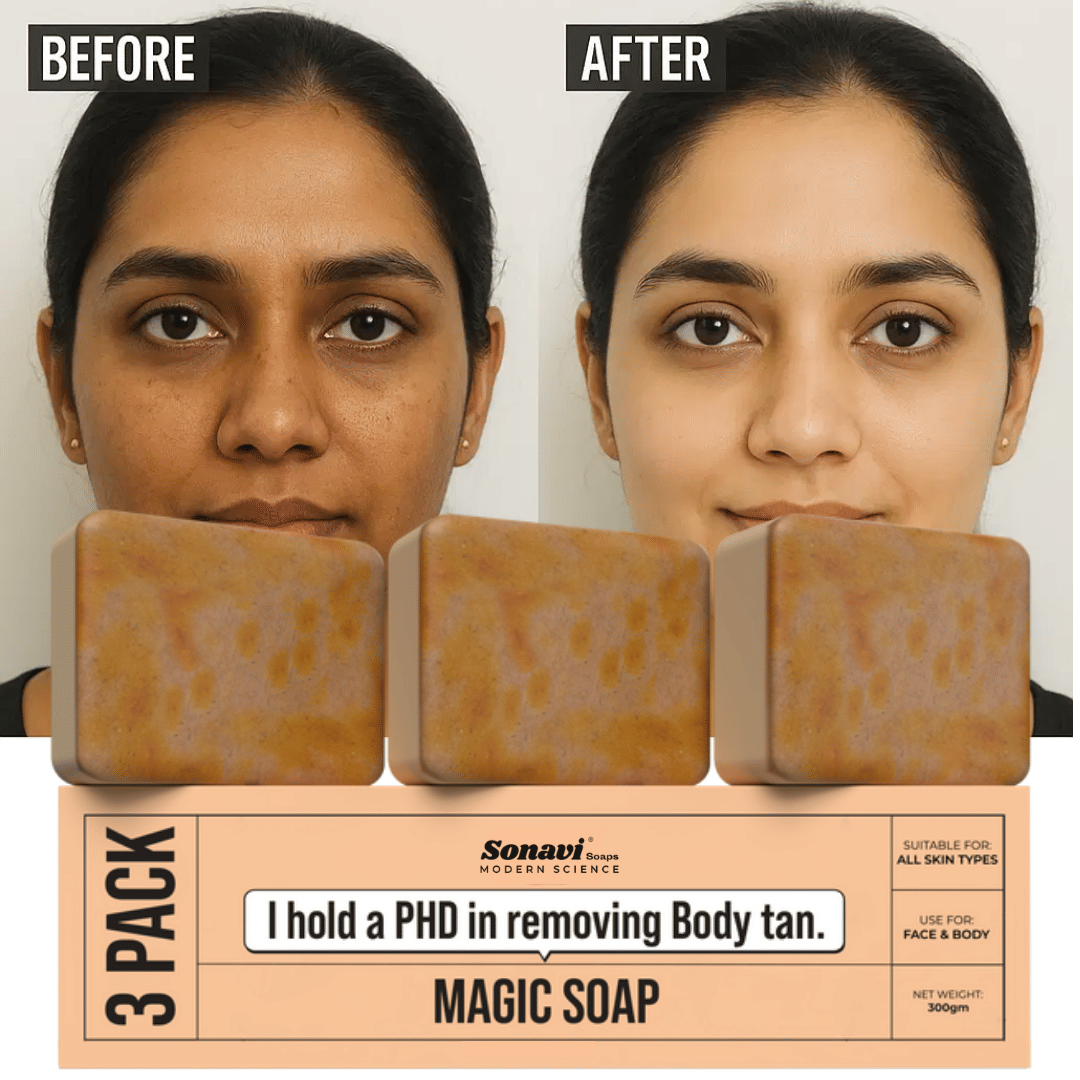 Sonavi Skin Whitening GHARSOAP Soap for All Skin Type ( Pack of 3 )