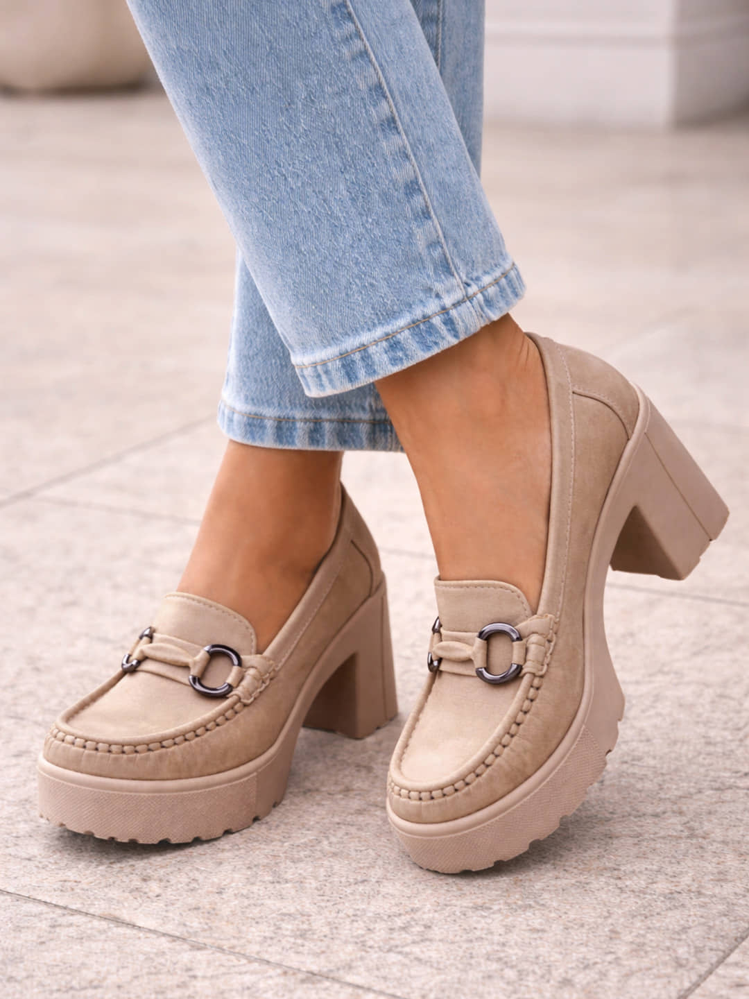 Stylestry Beige Women's Loafers - Casual Shoes | Buy online on ZillyBuy