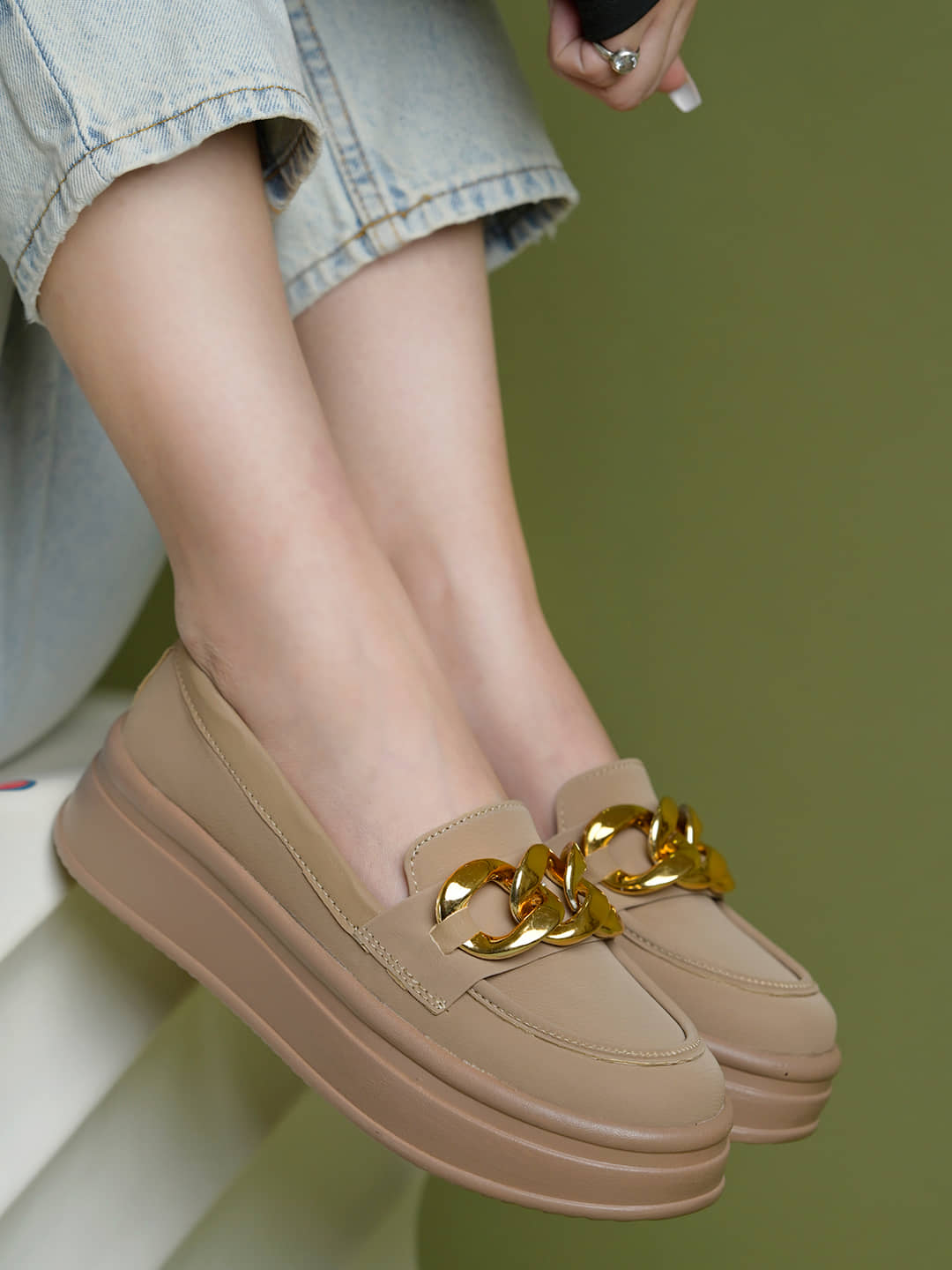 Stylestry Beige Women's Loafers - Casual Shoes | Buy online on ZillyBuy