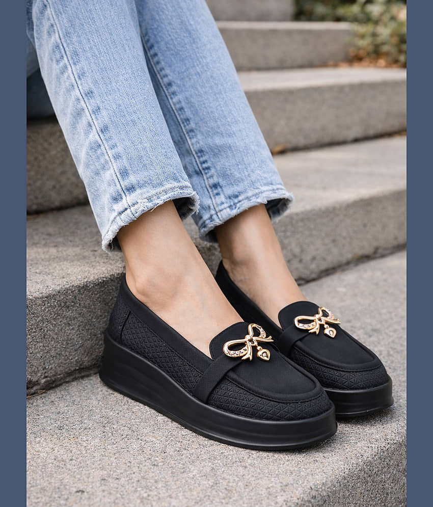 Stylestry Black Women's Loafers - Casual Shoes | Buy online on ZillyBuy