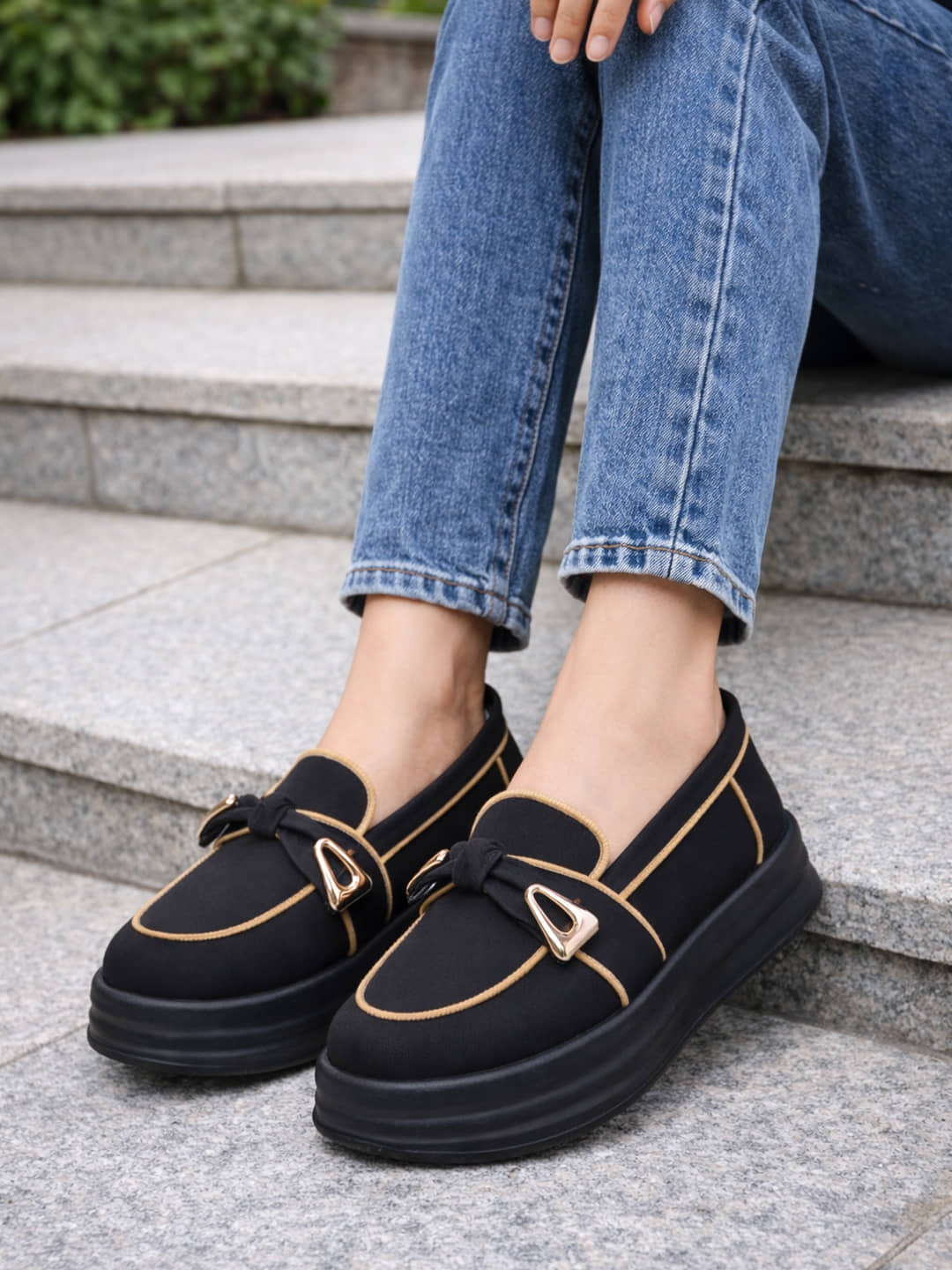 Stylestry Black Women's Loafers - Casual Shoes | Buy online on ZillyBuy