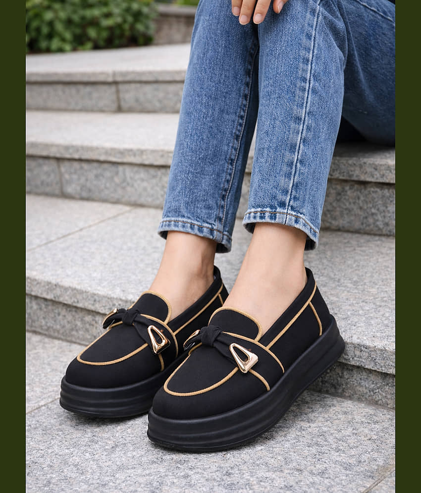 Stylestry Black Women's Loafers - Casual Shoes | Buy online on ZillyBuy