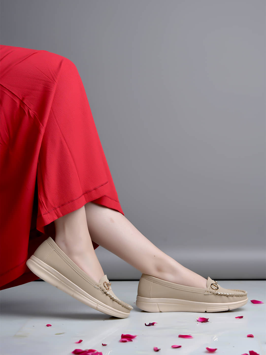 Stylestry Cream Women's Loafers - Casual Shoes | Buy online on ZillyBuy