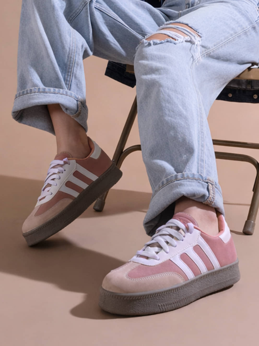 Stylestry Peach Women's Sneakers - Casual Shoes | Buy online on ZillyBuy
