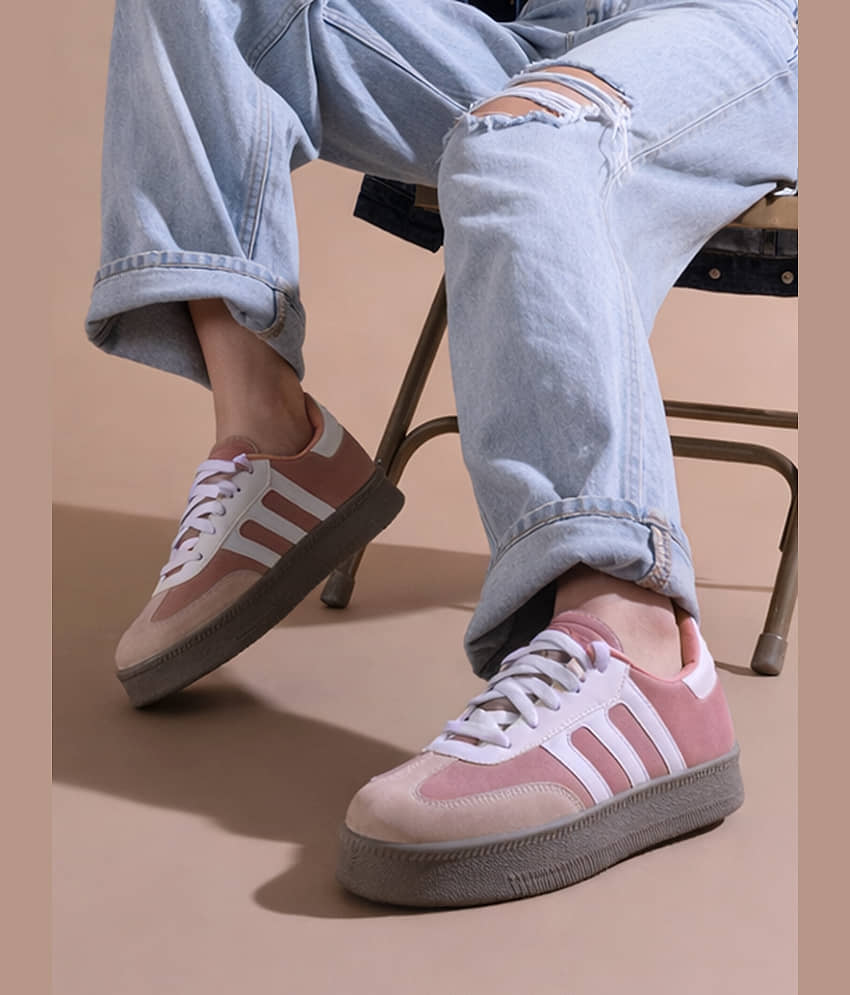 Stylestry Peach Women's Sneakers - Casual Shoes | Buy online on ZillyBuy