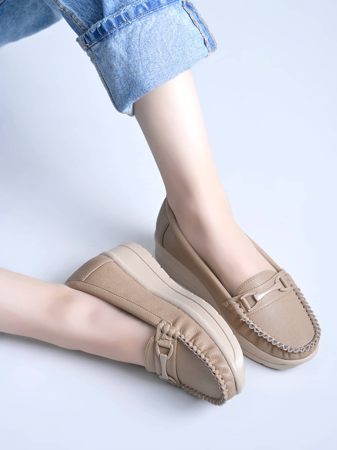 Stylestry Tan Women's Loafers - Casual Shoes | Buy online on ZillyBuy