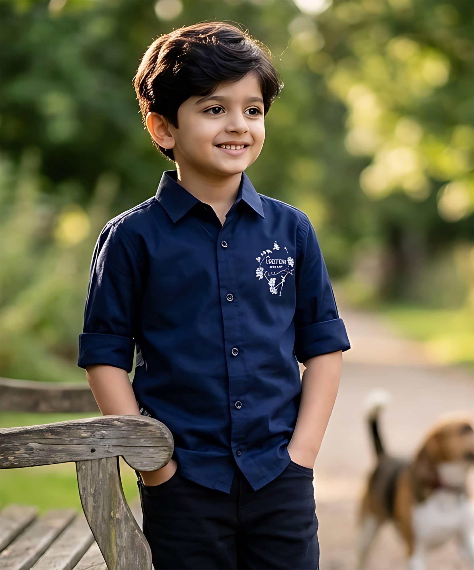 KIDS CLUB Pack of 1 Boys 100% Cotton Full Sleeves Shirt ( White )