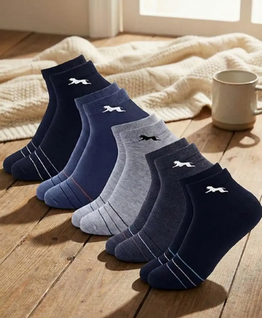 PLIMA Pack of 5 Men's Cotton Ankle Length Socks ( Black ) - Socks | Buy online on ZillyBuy