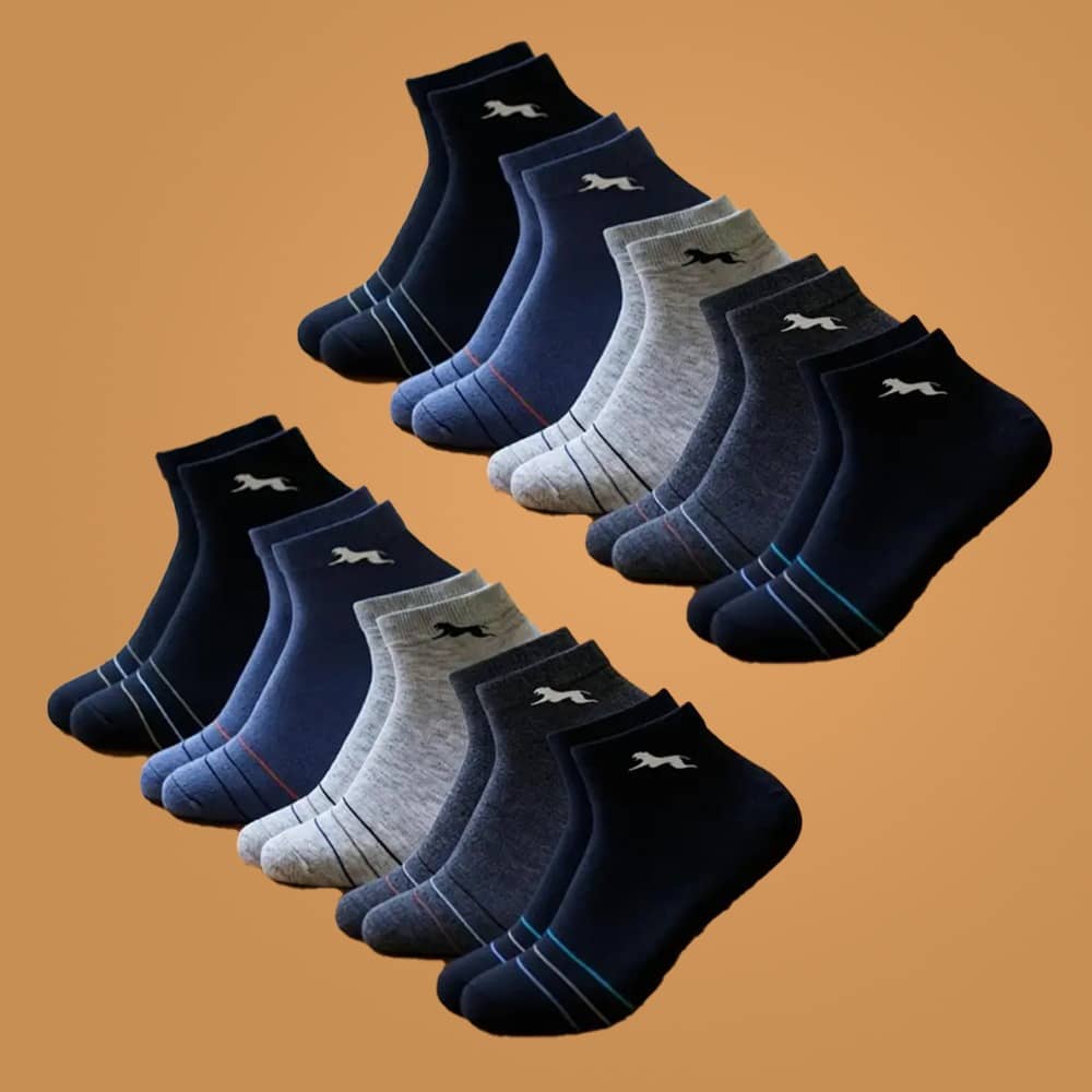 VAMEAR Pack of 10 Men's Cotton Ankle Length Socks ( Black ) - Socks | Buy online on ZillyBuy