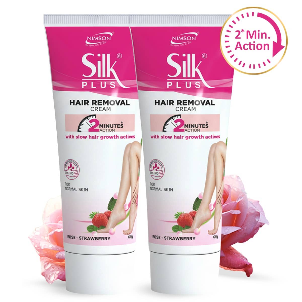Nimson Dermatologist tested Hair Removal Cream for Men & Women 120 ( Pack of 2 )