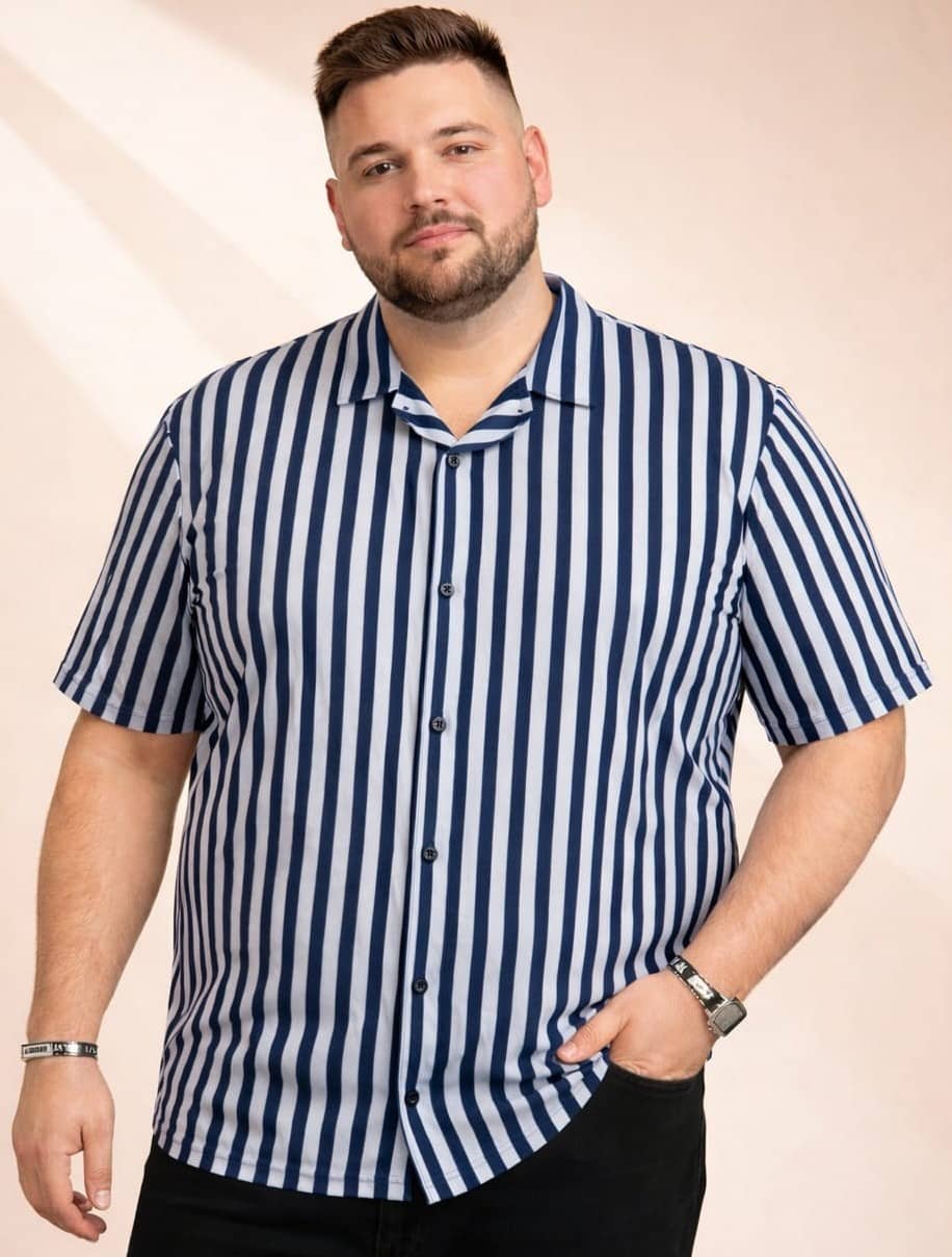 AUSTIVO Cotton Blend Regular Fit Striped Half Sleeves Men's Casual Shirt - Yellow ( Pack of 1 )