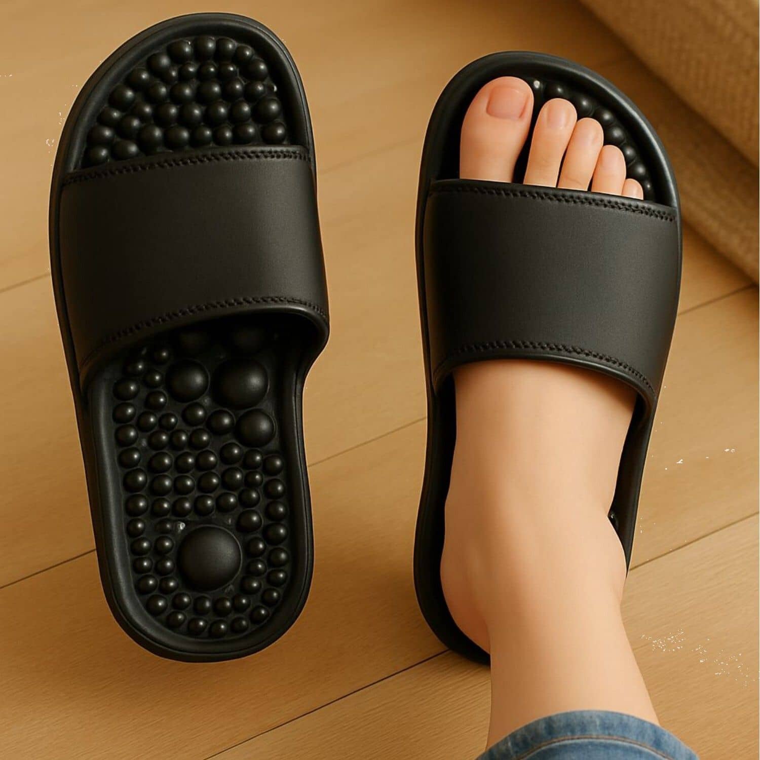 Monoction Black Women's Slide