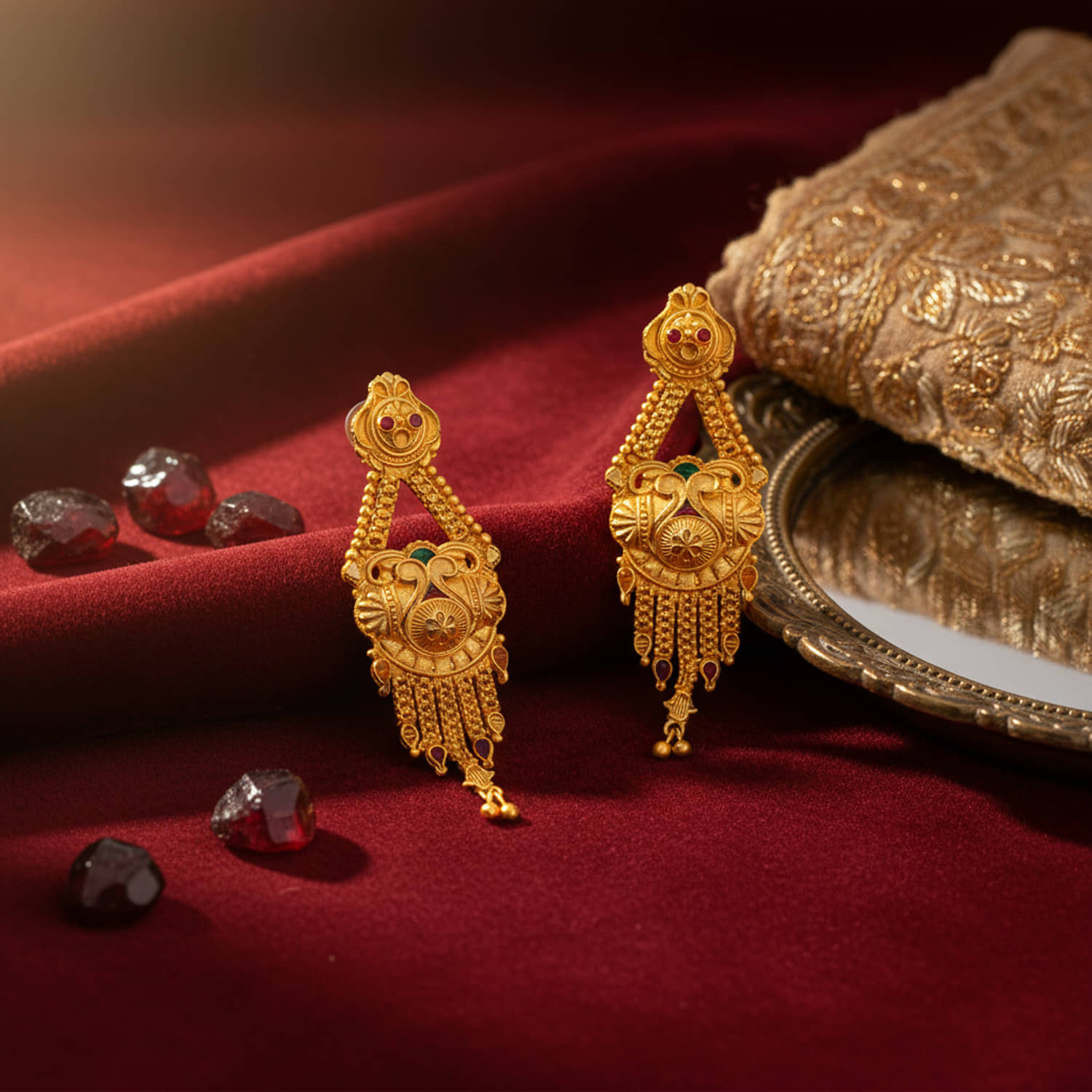 LUV FASHION Gold Danglers Earrings ( Pack of 1 ) - Earrings | Buy online on ZillyBuy