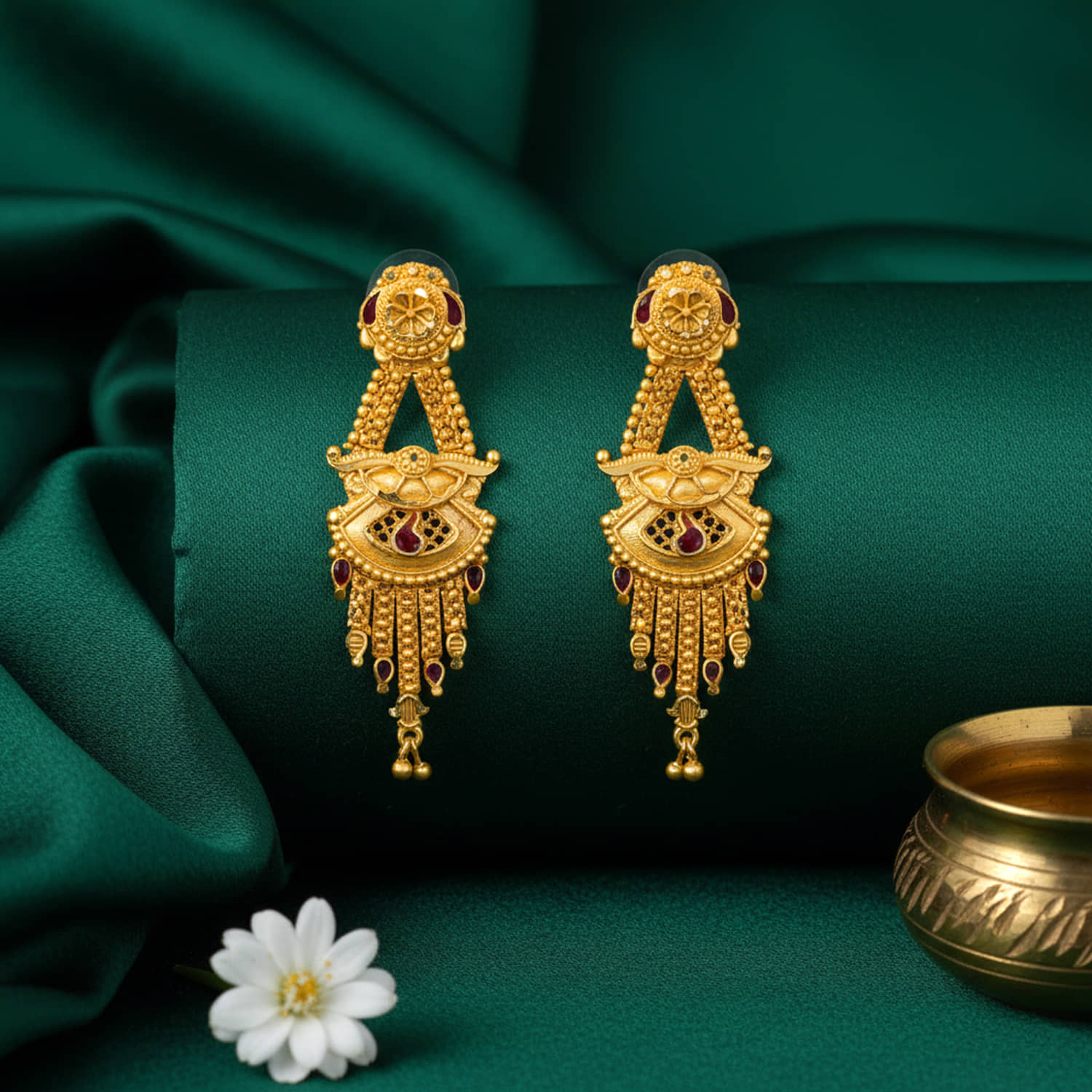 LUV FASHION Gold Danglers Earrings ( Pack of 1 ) - Earrings | Buy online on ZillyBuy