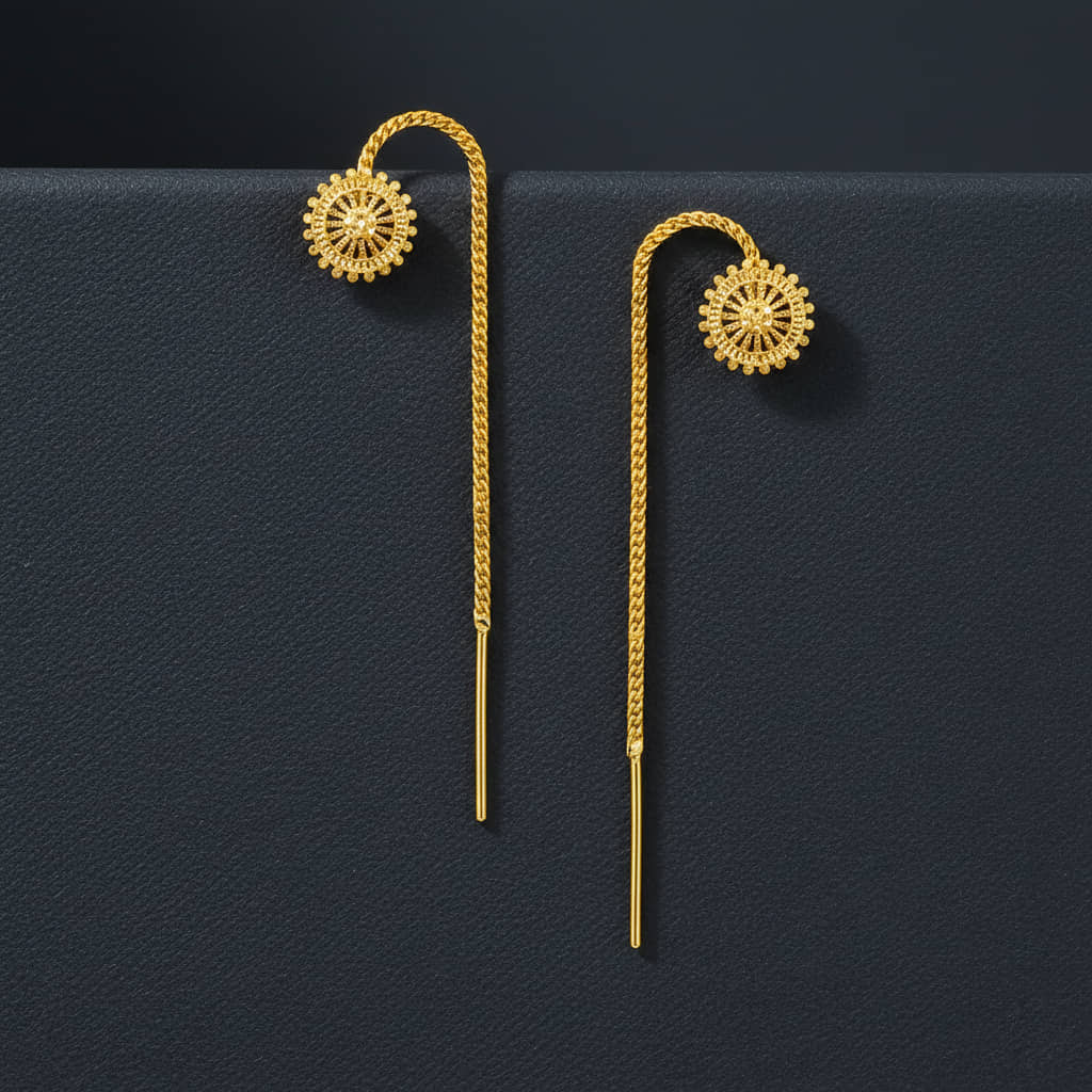 LUV FASHION Gold Ear Chain Earrings ( Pack of 1 ) - Earrings | Buy online on ZillyBuy