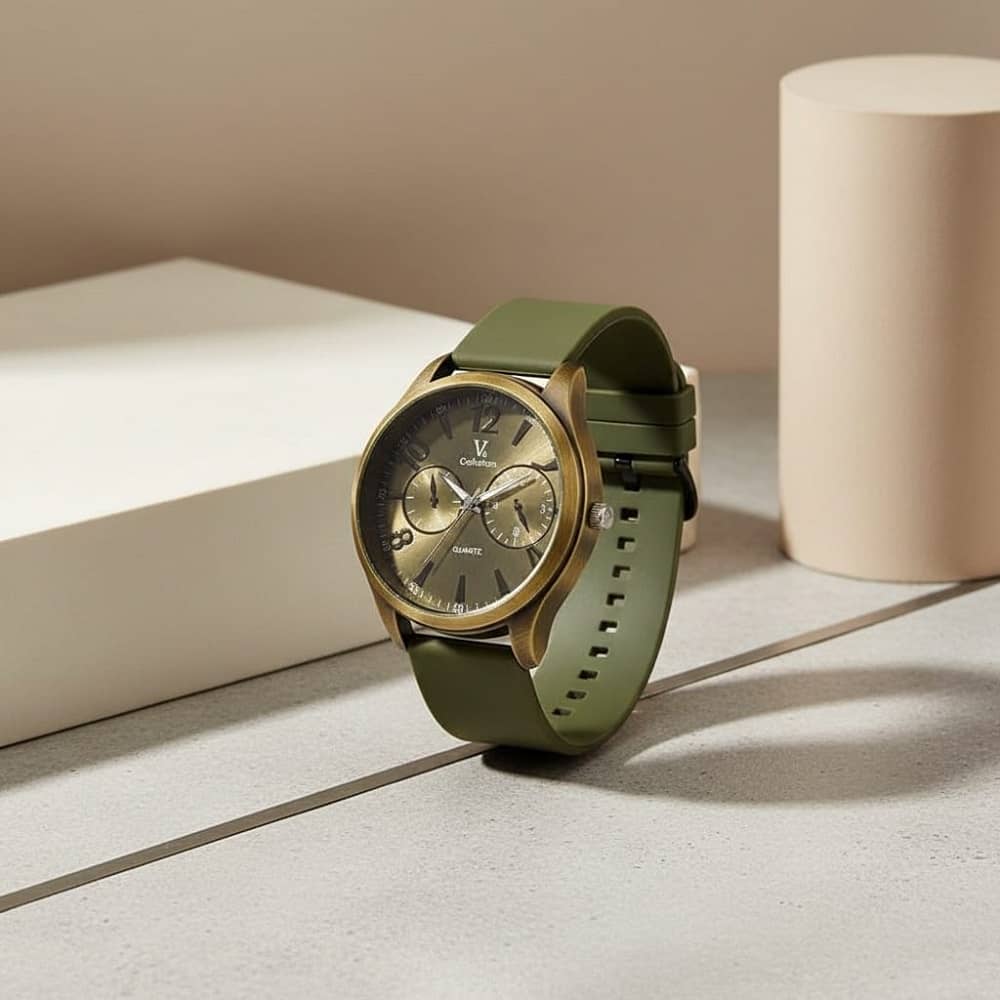 Cosmic Green Silicon Analog Men's Watch