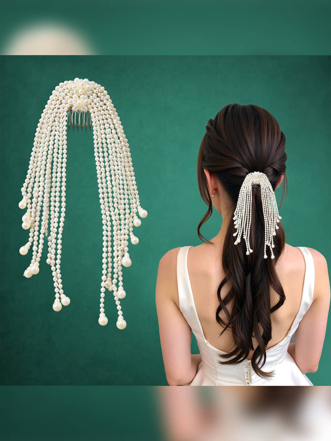 LYKAA White Hair Accessory Set ( Pack of 1 ) - Jewellery Sets | Buy online on ZillyBuy