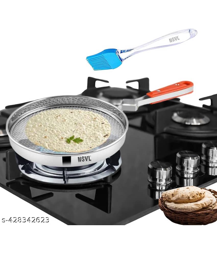 NSVL Non Coated Stainless Steel Roasting Pan Sandwich Bottom without Lid 20 cm Diameter 0.5 Ltr - Cookware | Buy online on ZillyBuy