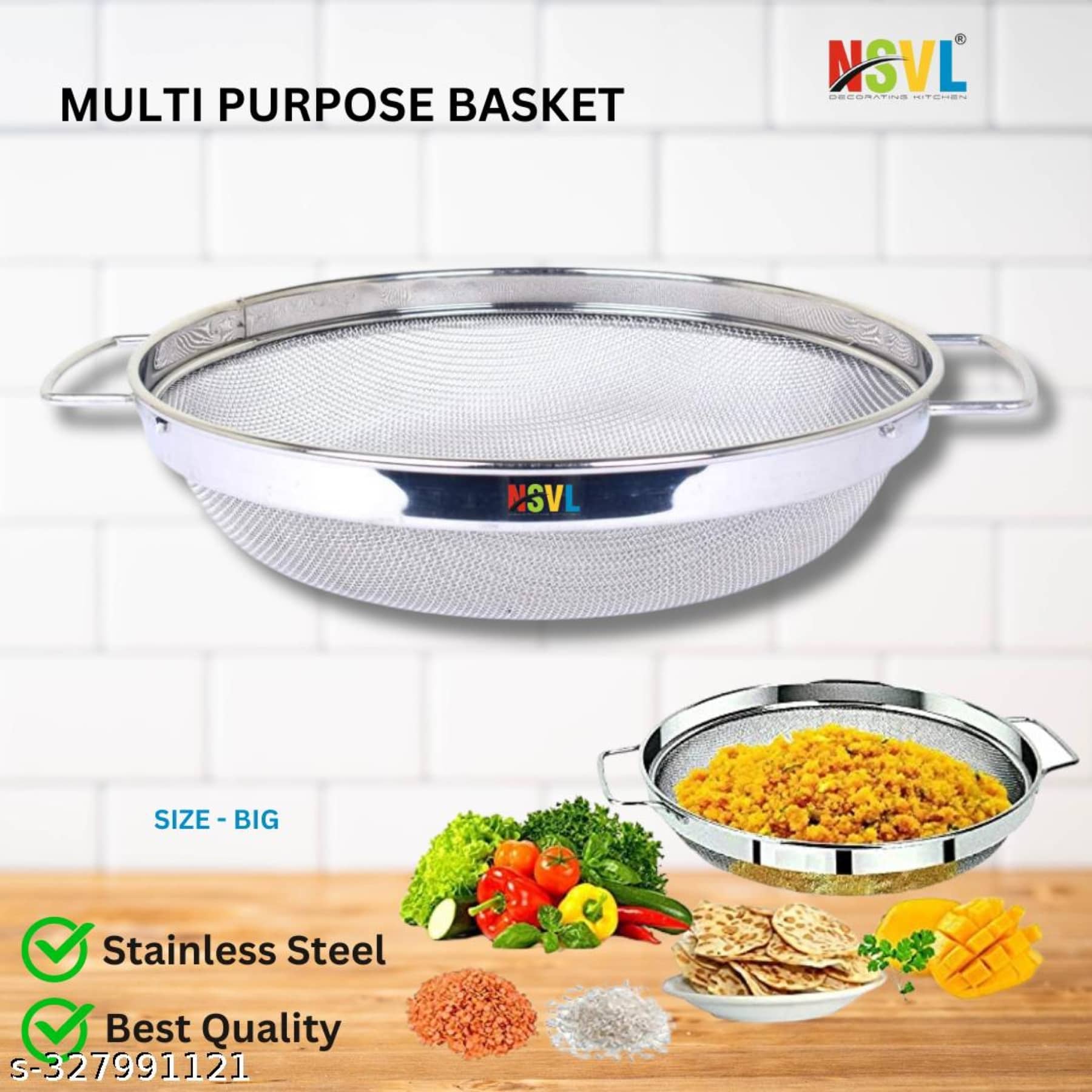 NSVL Steel Steel Sieve ( Pack of 1 )