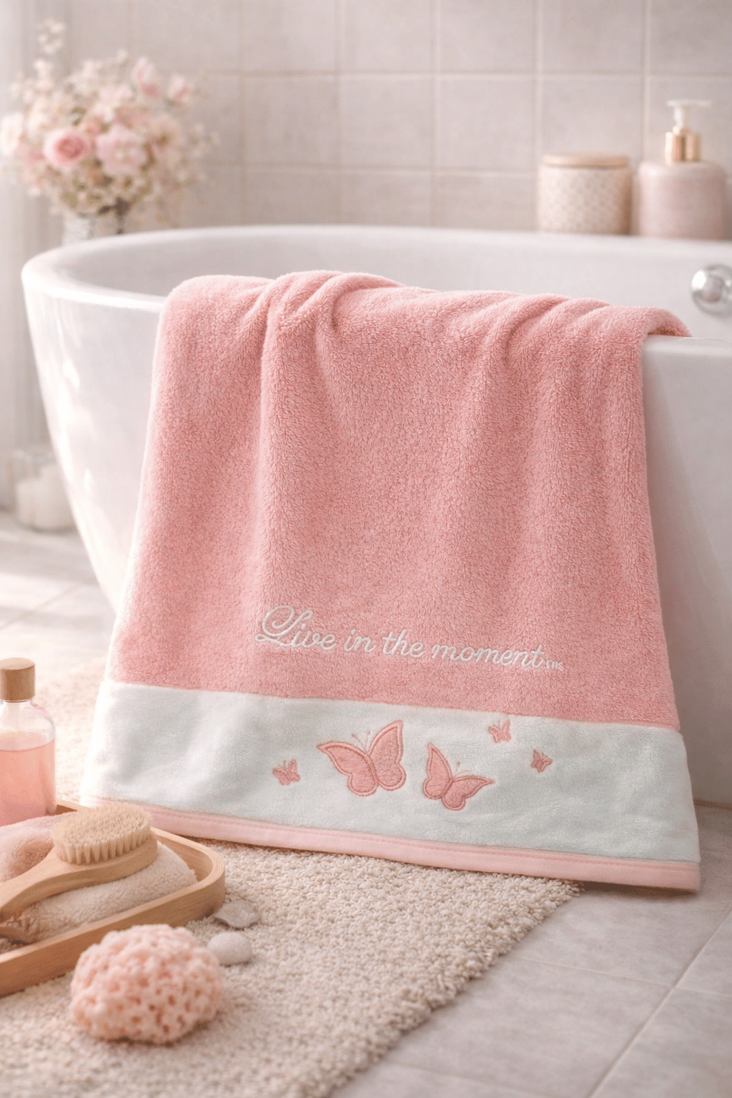 Satisfyn Pack of 1 Microfibre 400 -GSM Bath Towel ( Peach ) - Towels | Buy online on ZillyBuy
