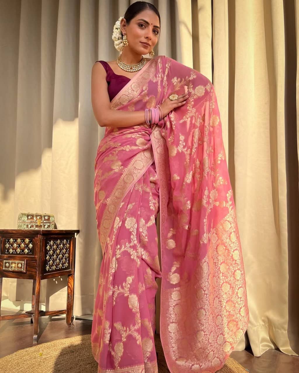 fab woven Art Silk Woven Design Kanjeevaram Sarees With Unstitched Blouse Piece ( Yellow ) - Sarees | Buy online on ZillyBuy