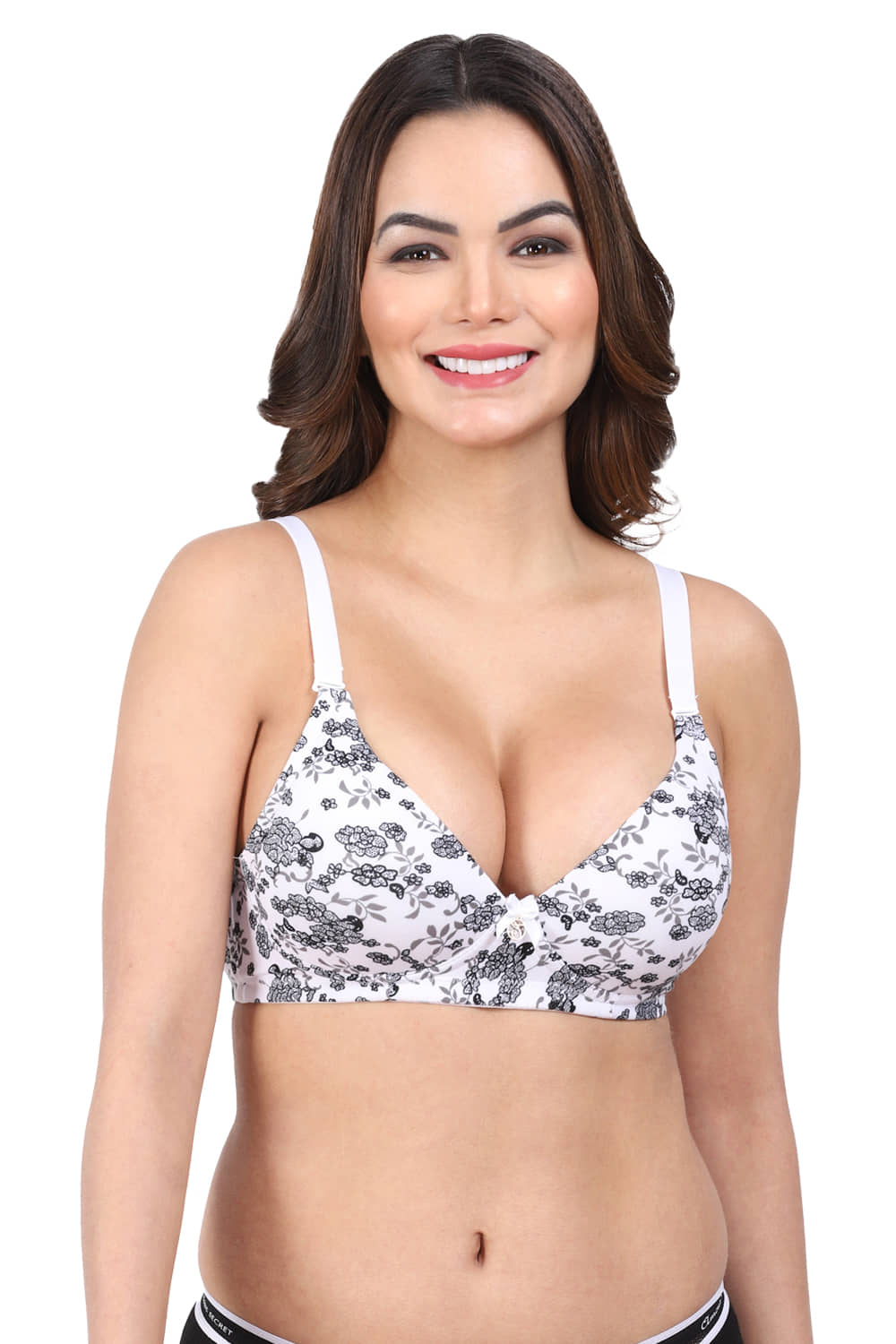 AMOUR SECRET Pack of 1 Lycra Lightly Padded Everyday Bra For Women ( White )