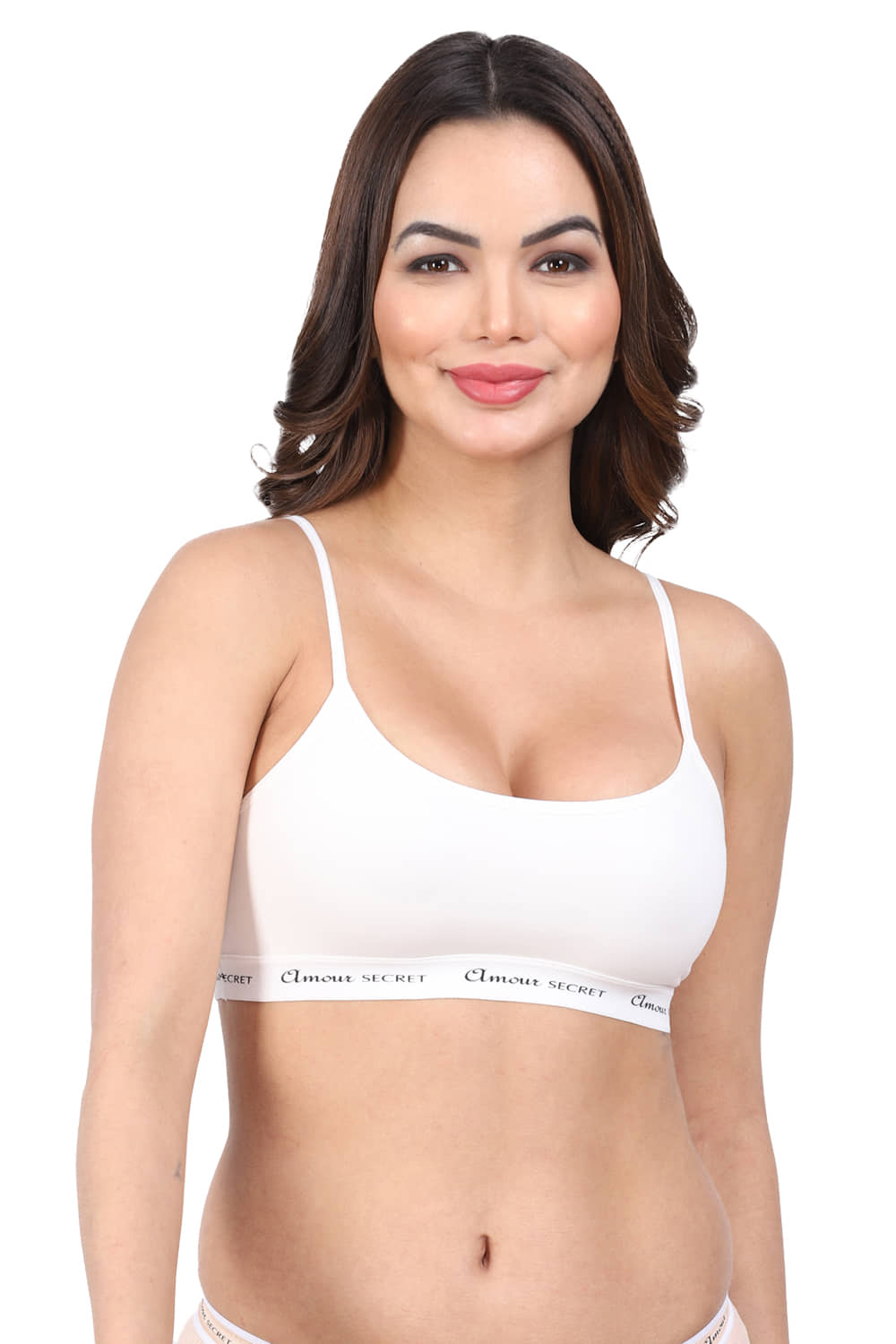 AMOUR SECRET Pack of 1 Cotton Blend Non Padded Teenage Bra For Women ( White )
