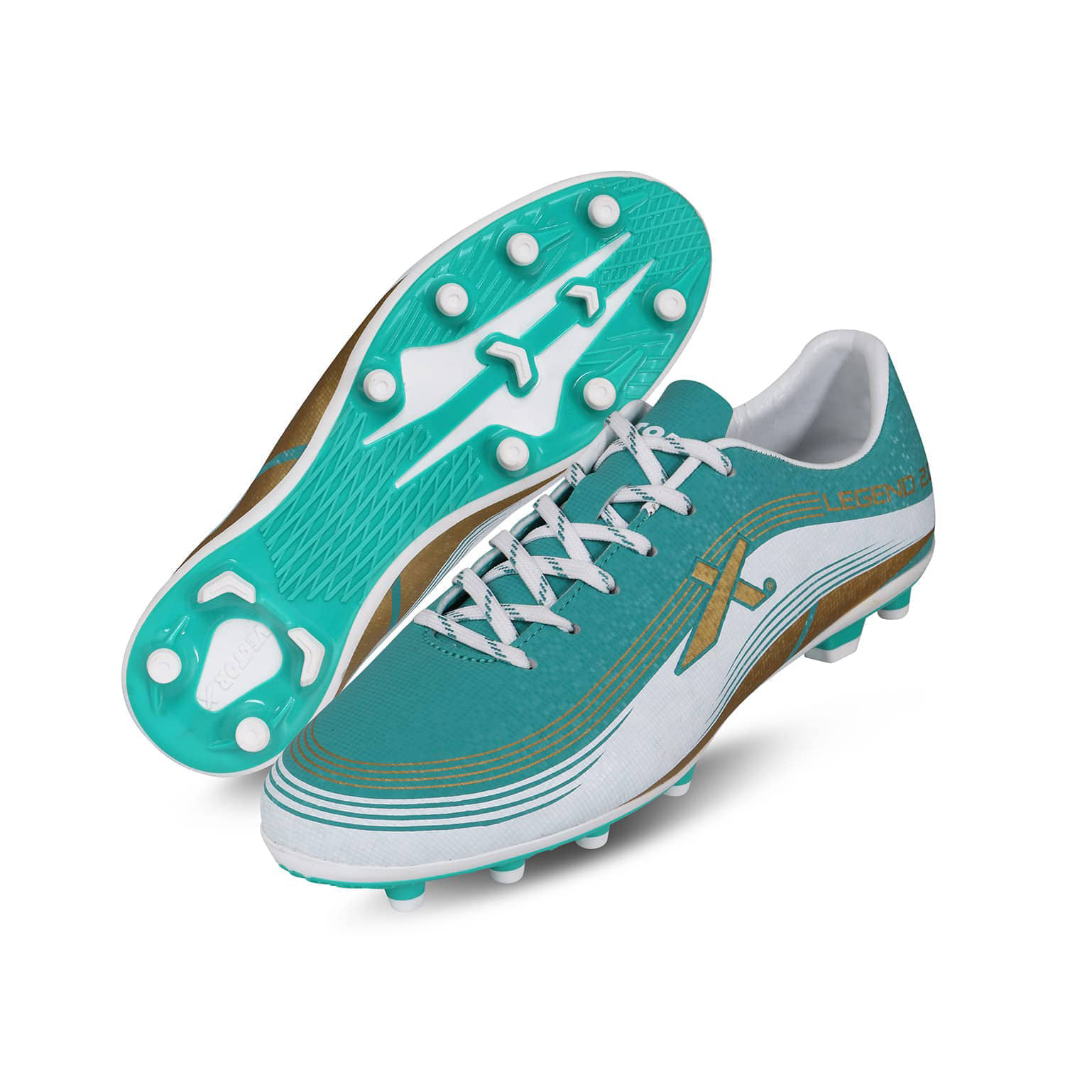 Vector X LEGEND-2.0 White & Green Football Shoes - Sports Shoes | Buy online on ZillyBuy
