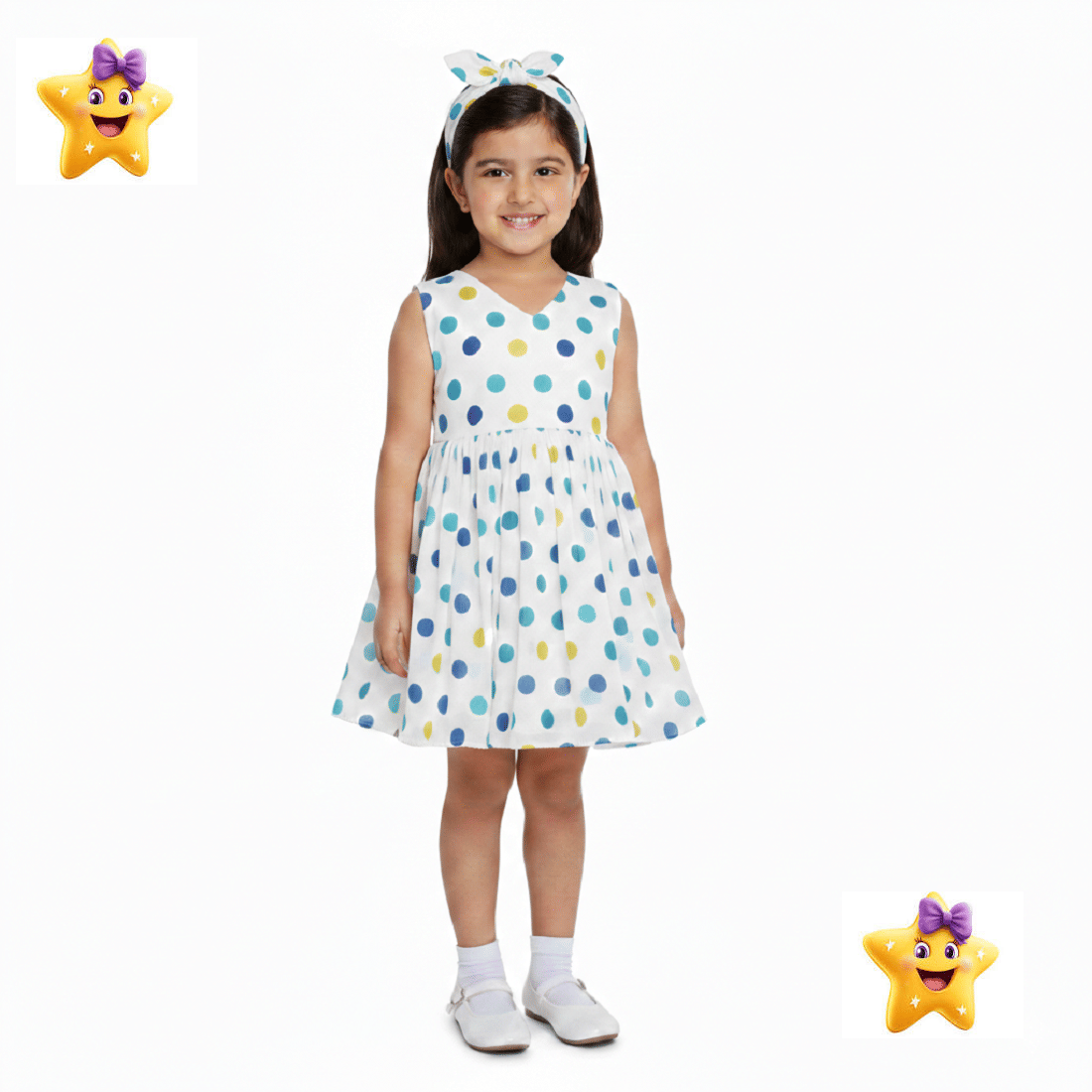 harshvardhanmart.com Georgette Frock For Baby Girls ( Pack of 1 , Blue )