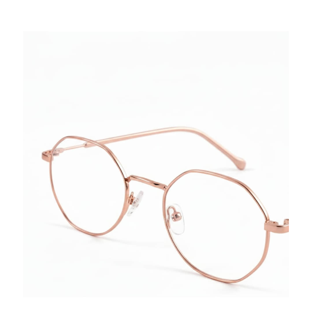 Admire Gold Full Rim Geometric Computer Glasses ( Pack of 1 )
