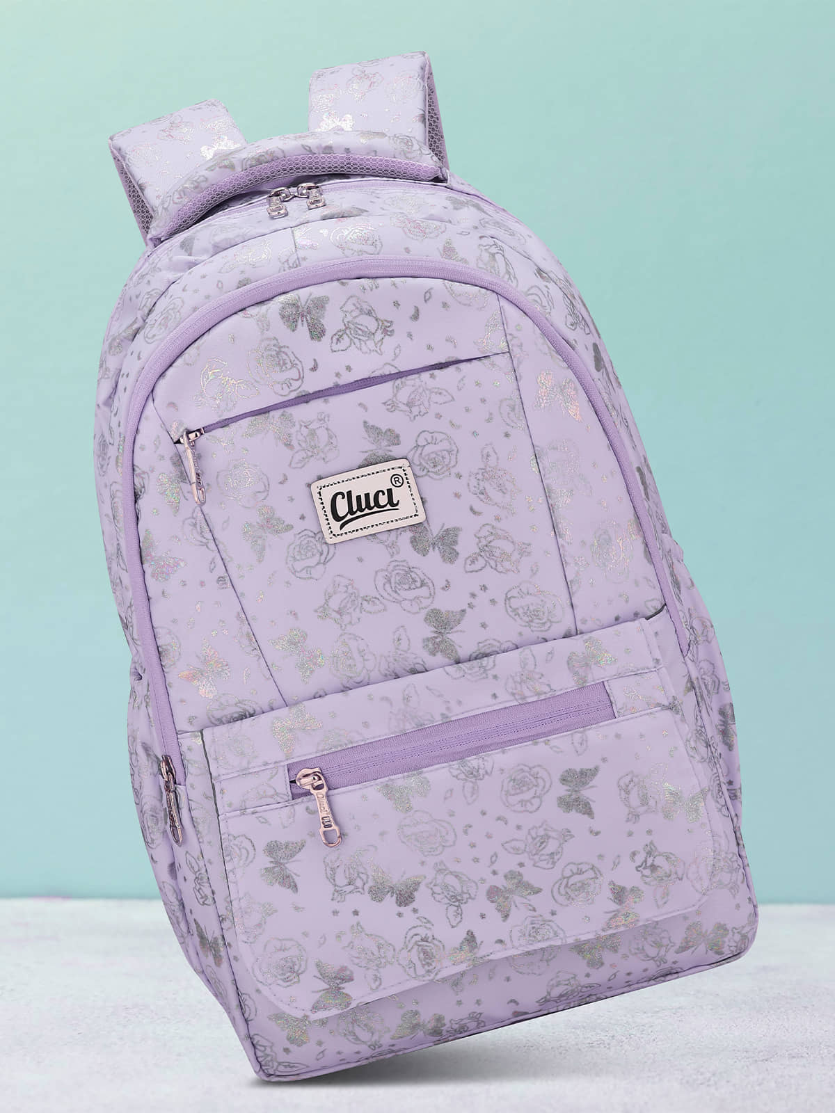 CLUCI 35 Ltrs Purple Polyester College Bag