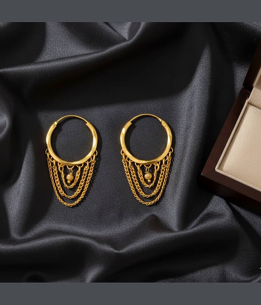 Drashti Collection Gold Bali Earrings ( Pack of 1 ) - Earrings | Buy online on ZillyBuy