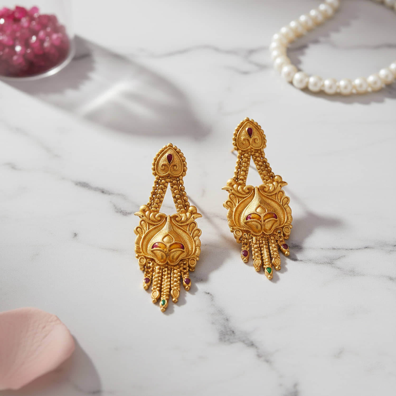Drashti Collection Gold Danglers Earrings ( Pack of 1 ) - Earrings | Buy online on ZillyBuy