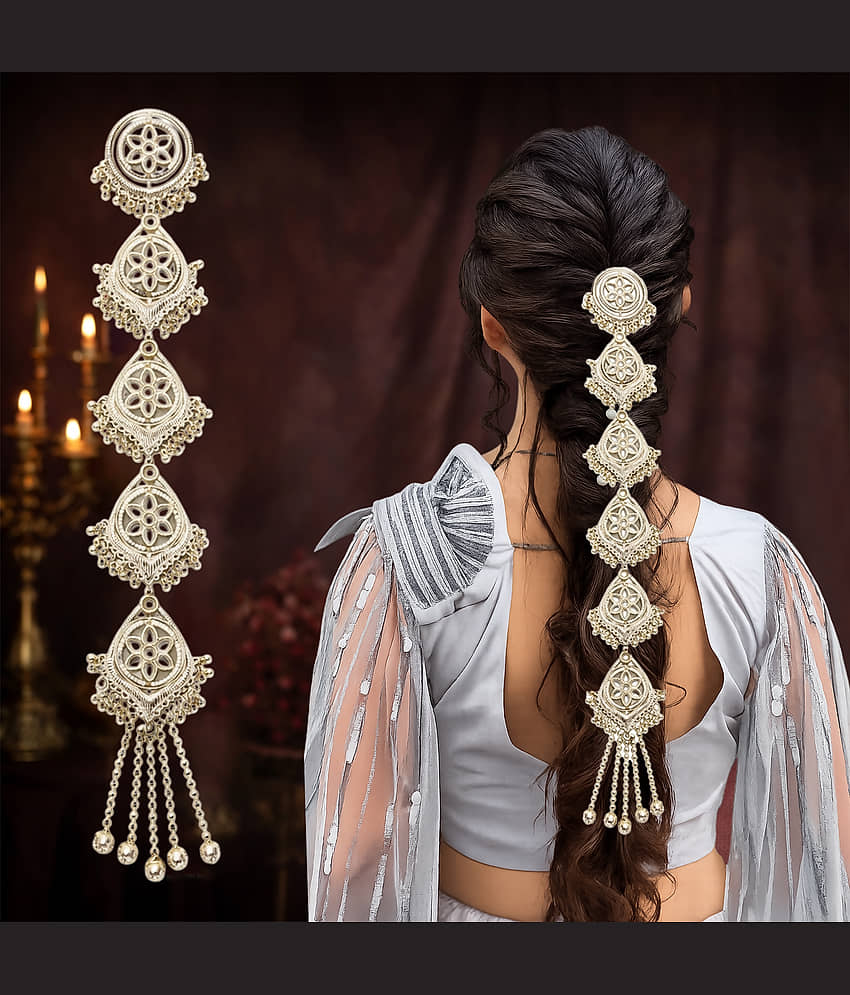 LYKAA Silver Women's Hair Accessory Set ( Pack of 1 ) - Jewellery Sets | Buy online on ZillyBuy