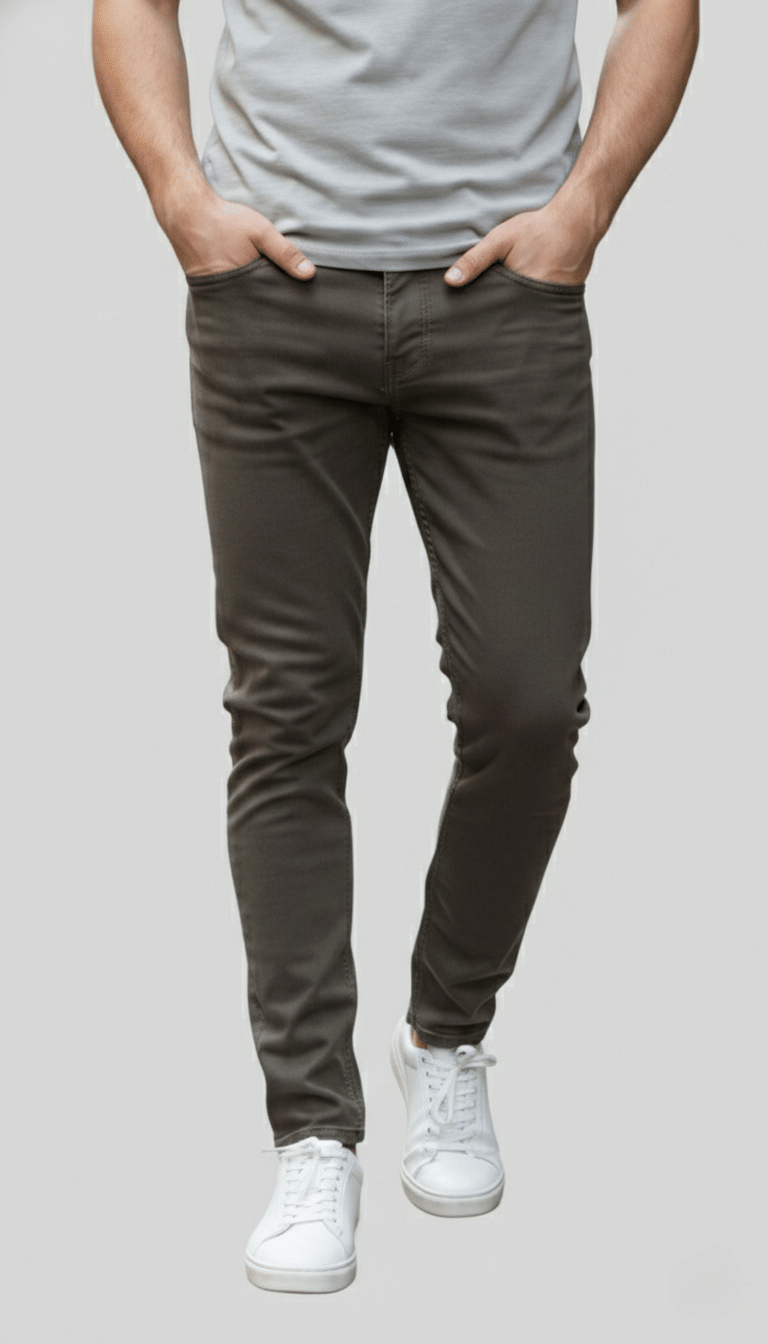 SKYRISE Slim Fit Solid Men's Jeans - Brown ( Pack of 1 ) - Jeans | Buy online on ZillyBuy