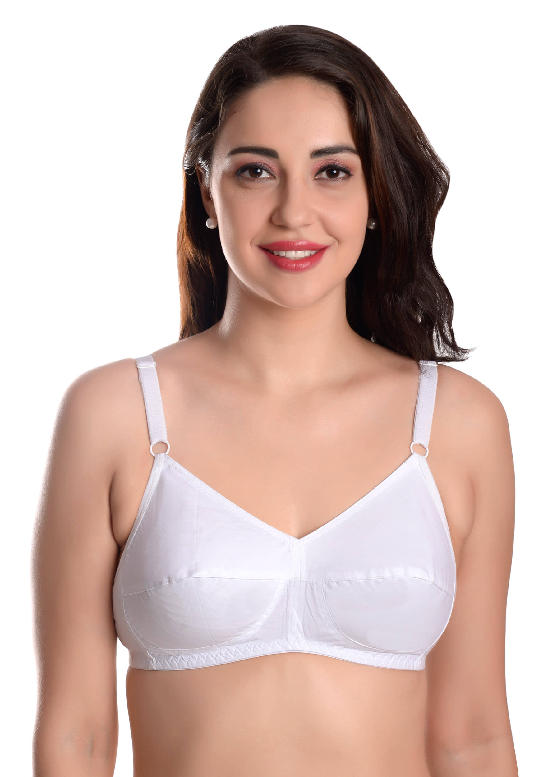 Featherline Pack of 1 Cotton Non Padded Everyday Bra For Women ( White )