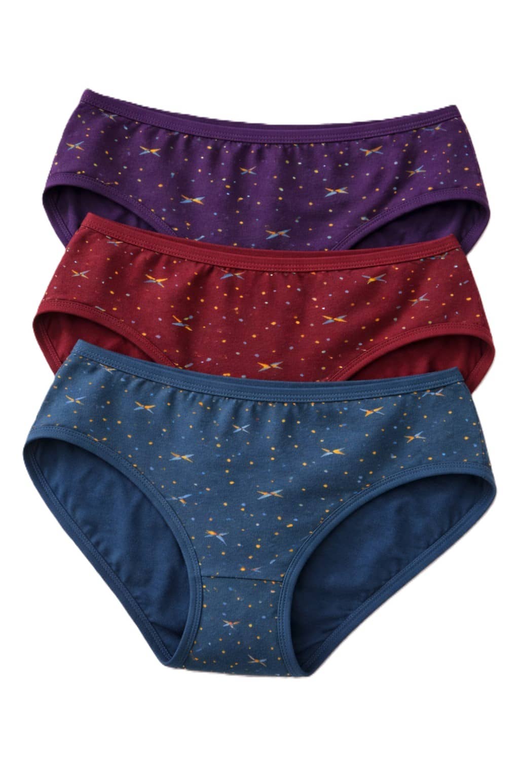 REONY Pack of 3 Cotton Blend Hipster For Women ( Multicolor1 )