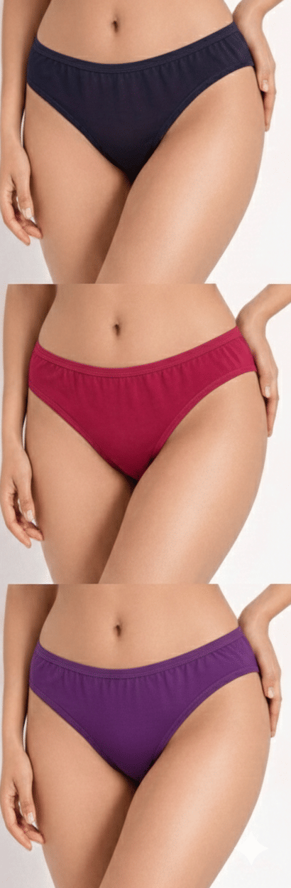 REONY Pack of 3 Cotton Blend Hipster For Women ( Multicolor1 )