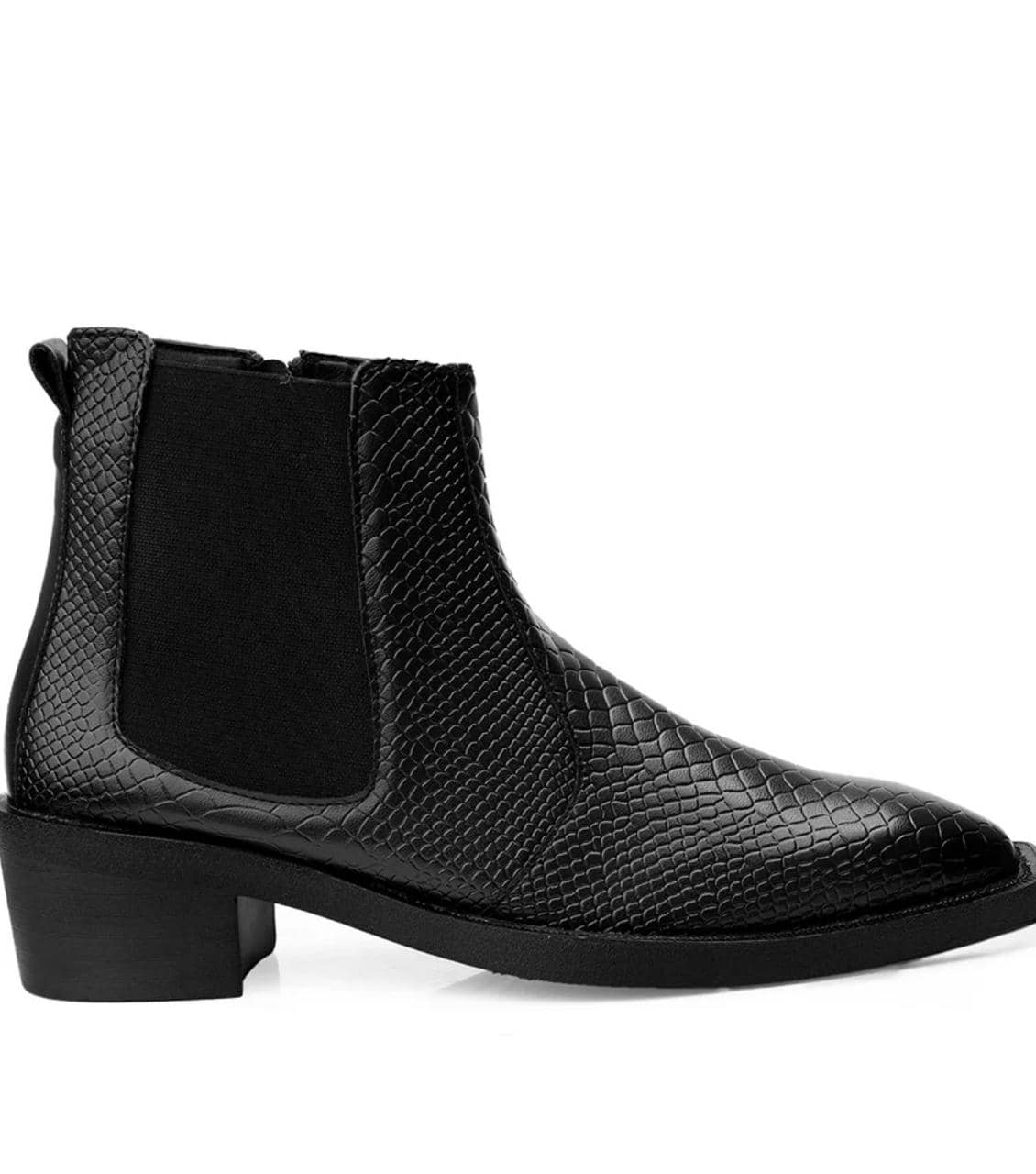 HATTOUN Black Men's Chelsea Boots