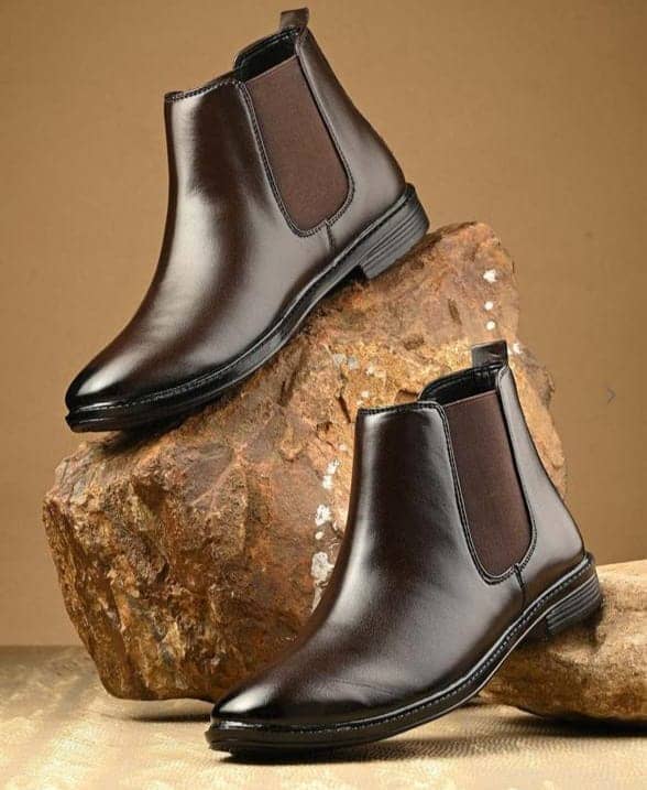 HATTOUN Brown Men's Chelsea Boots